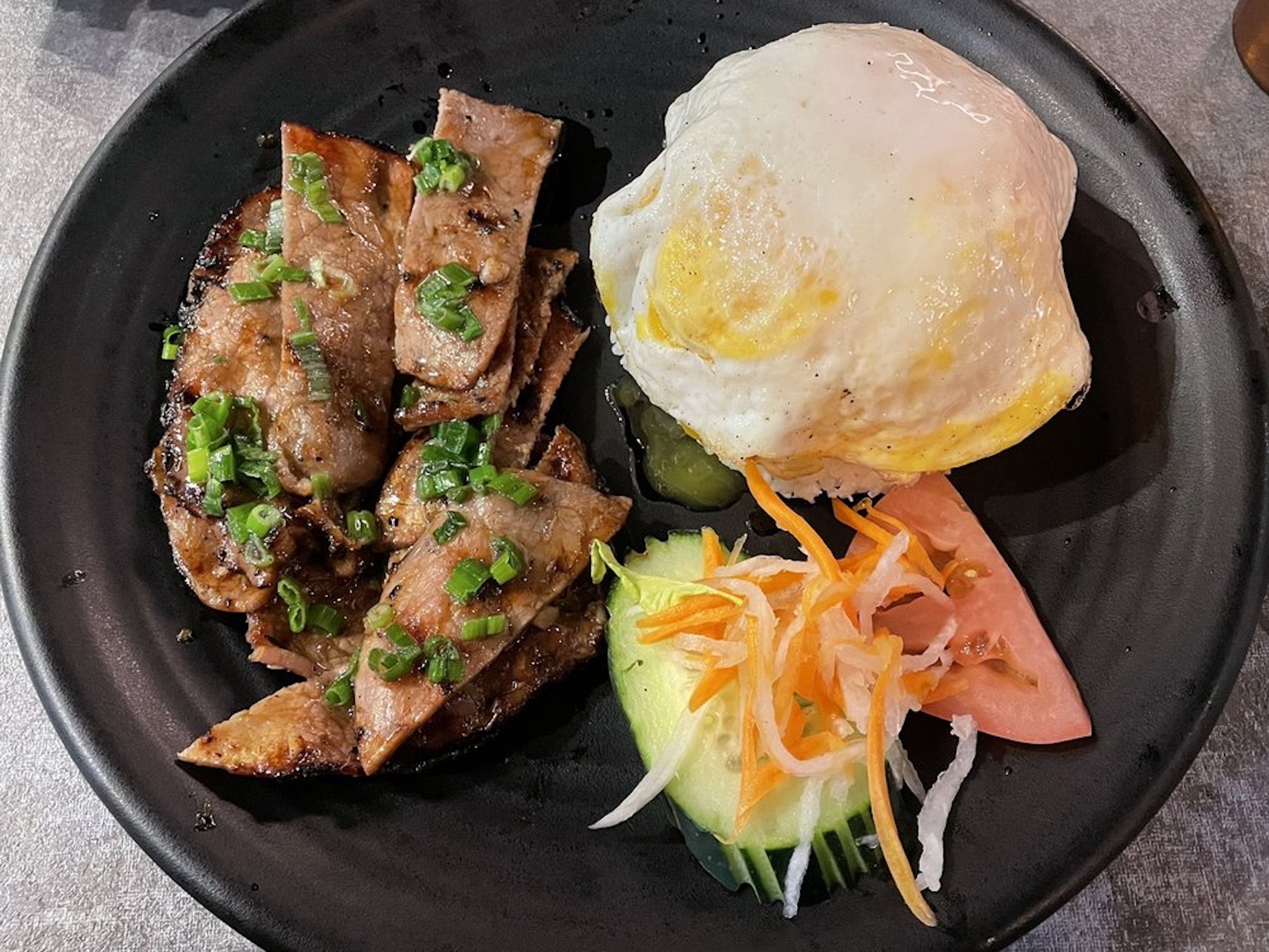 Grilled Beef Rice Eggs.