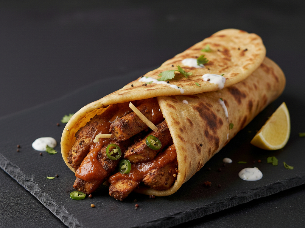 Achari Chicken Roll.