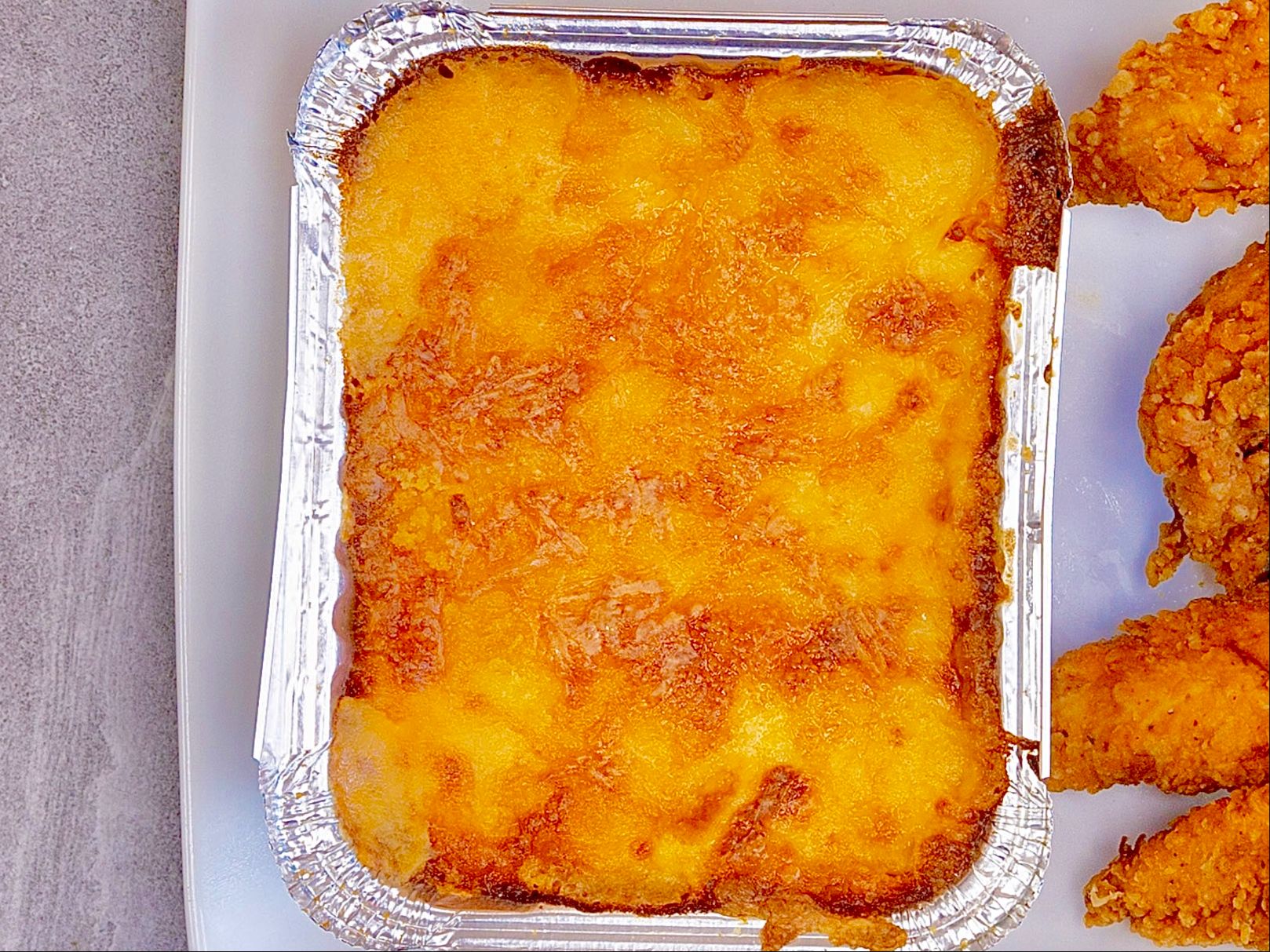 Homemade Baked Mac & Cheese.