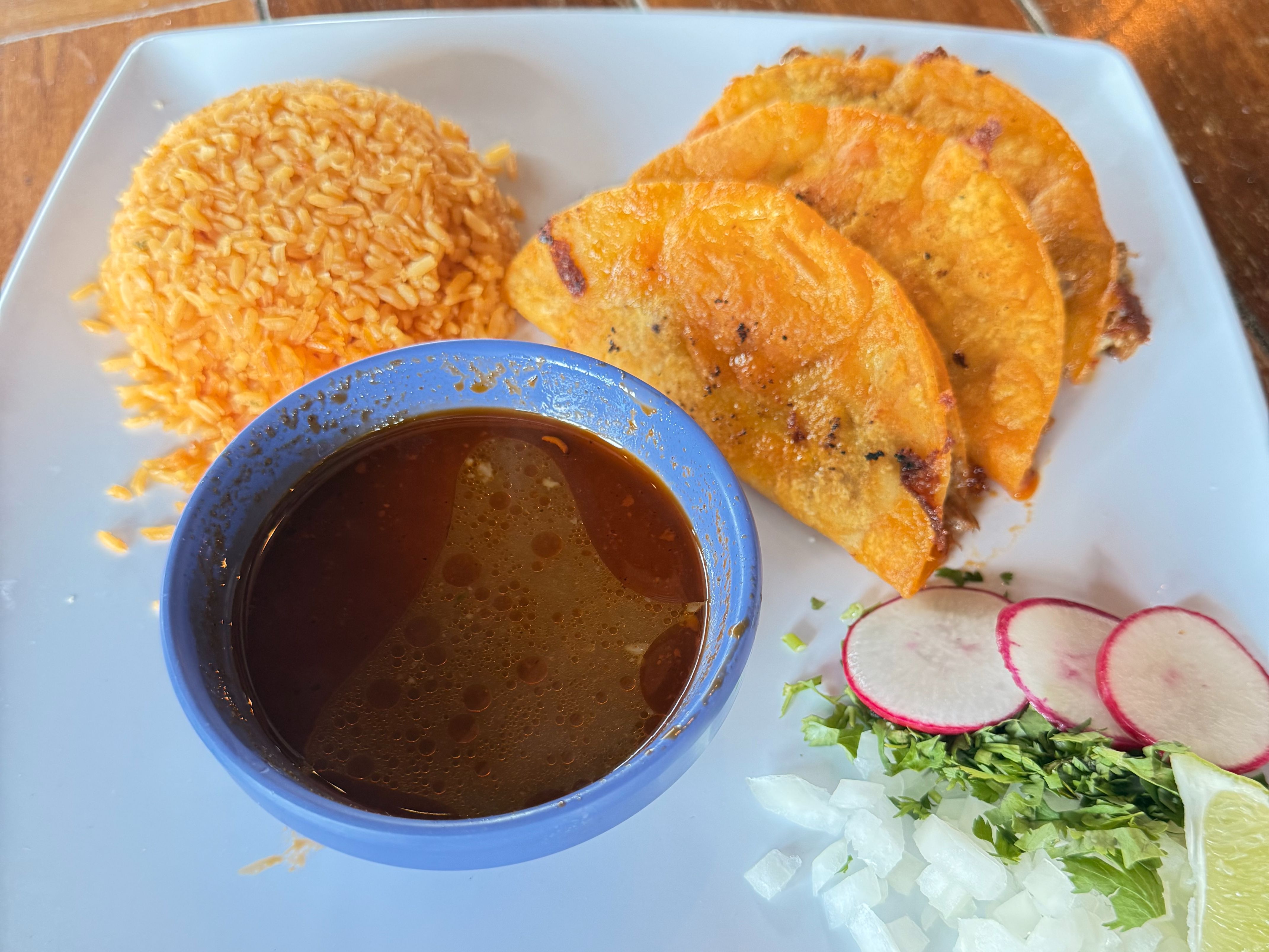 Birria Tacos Plate.