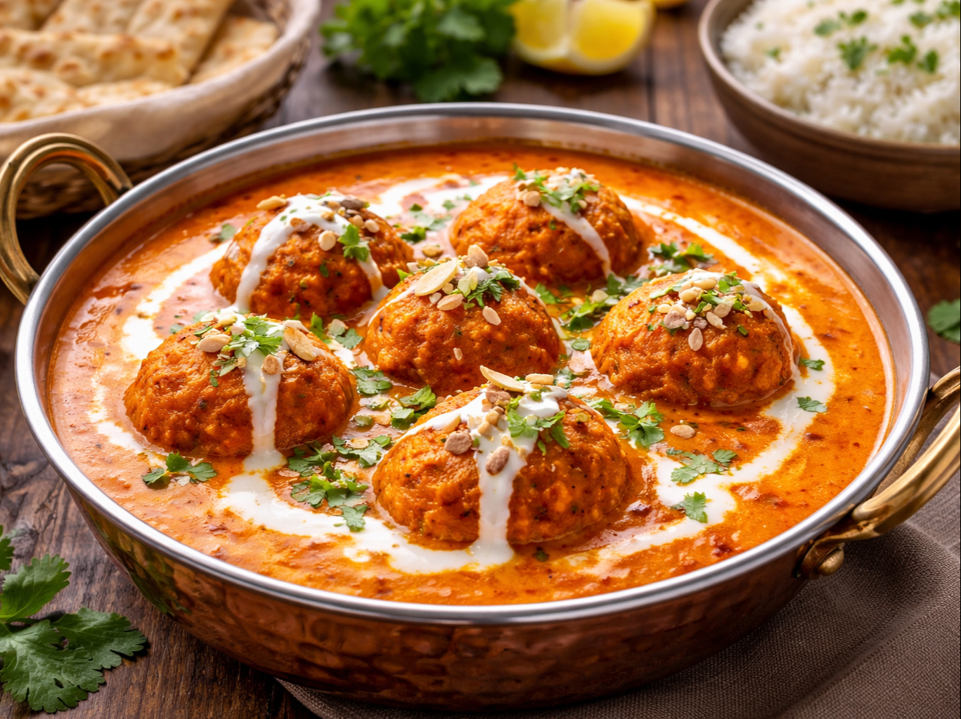 Malai Kofta w/Rice.