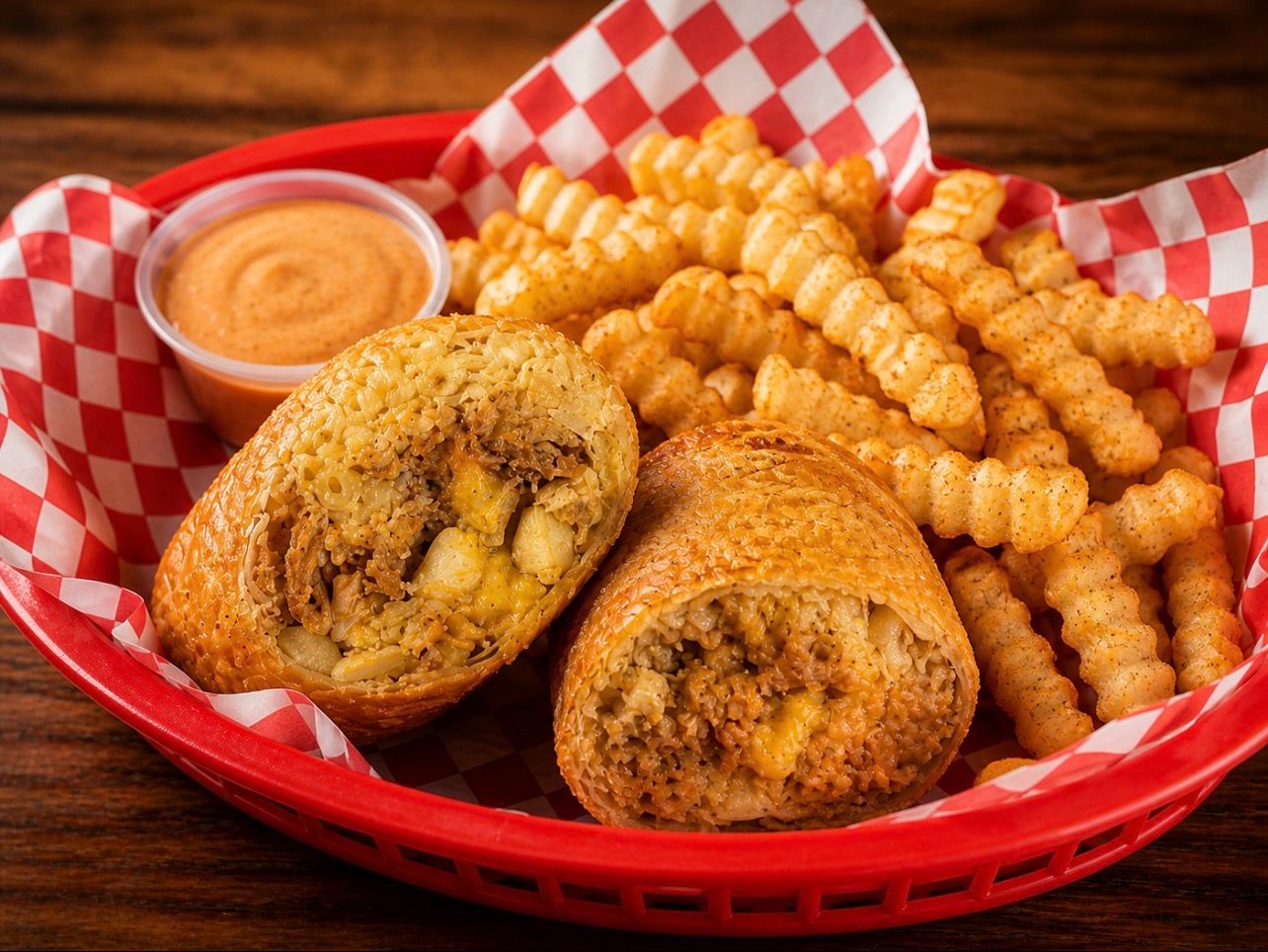 KLUCKIN FRIED BURRITO COMBO.