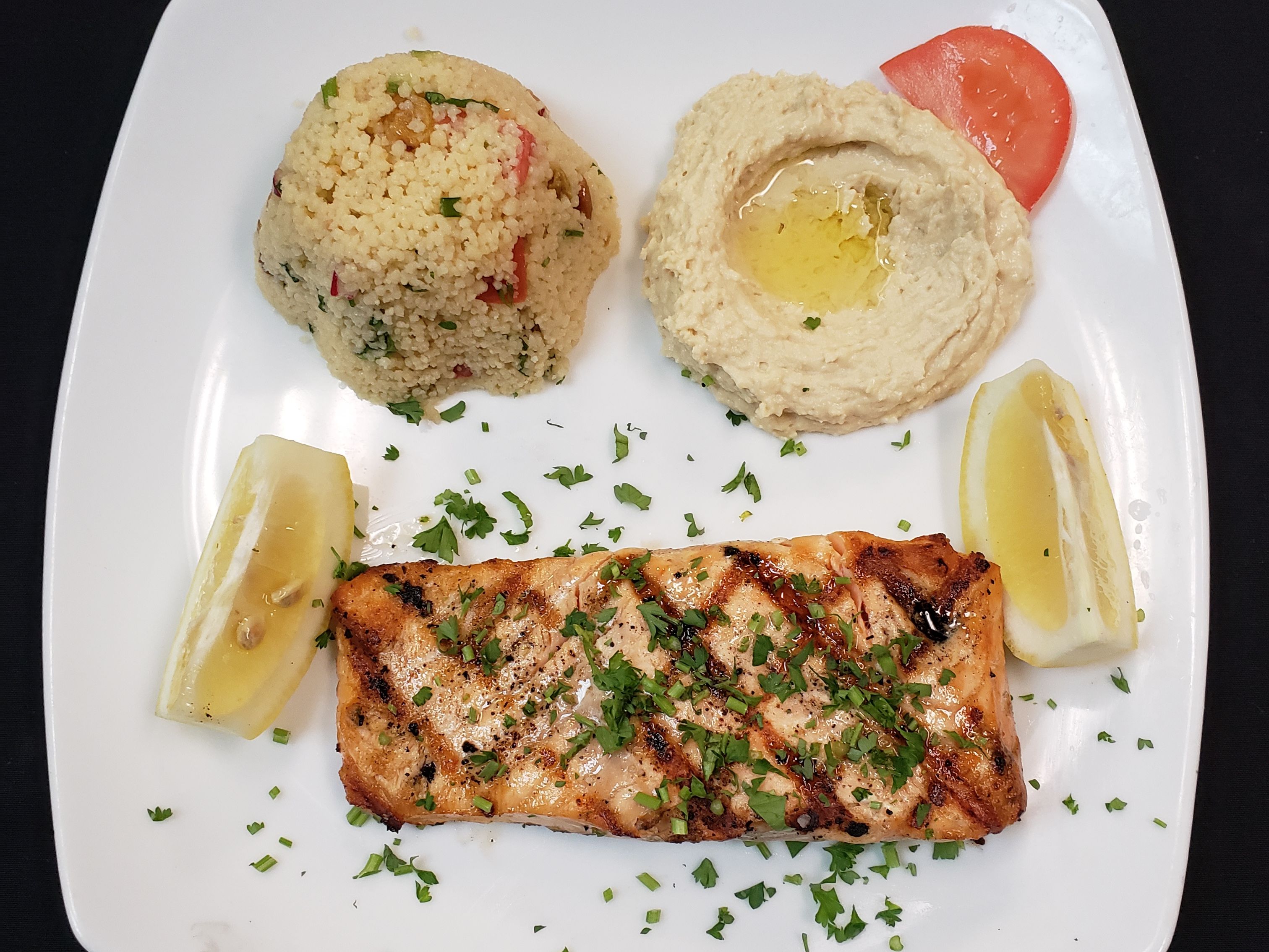 Grilled Salmon Lunch