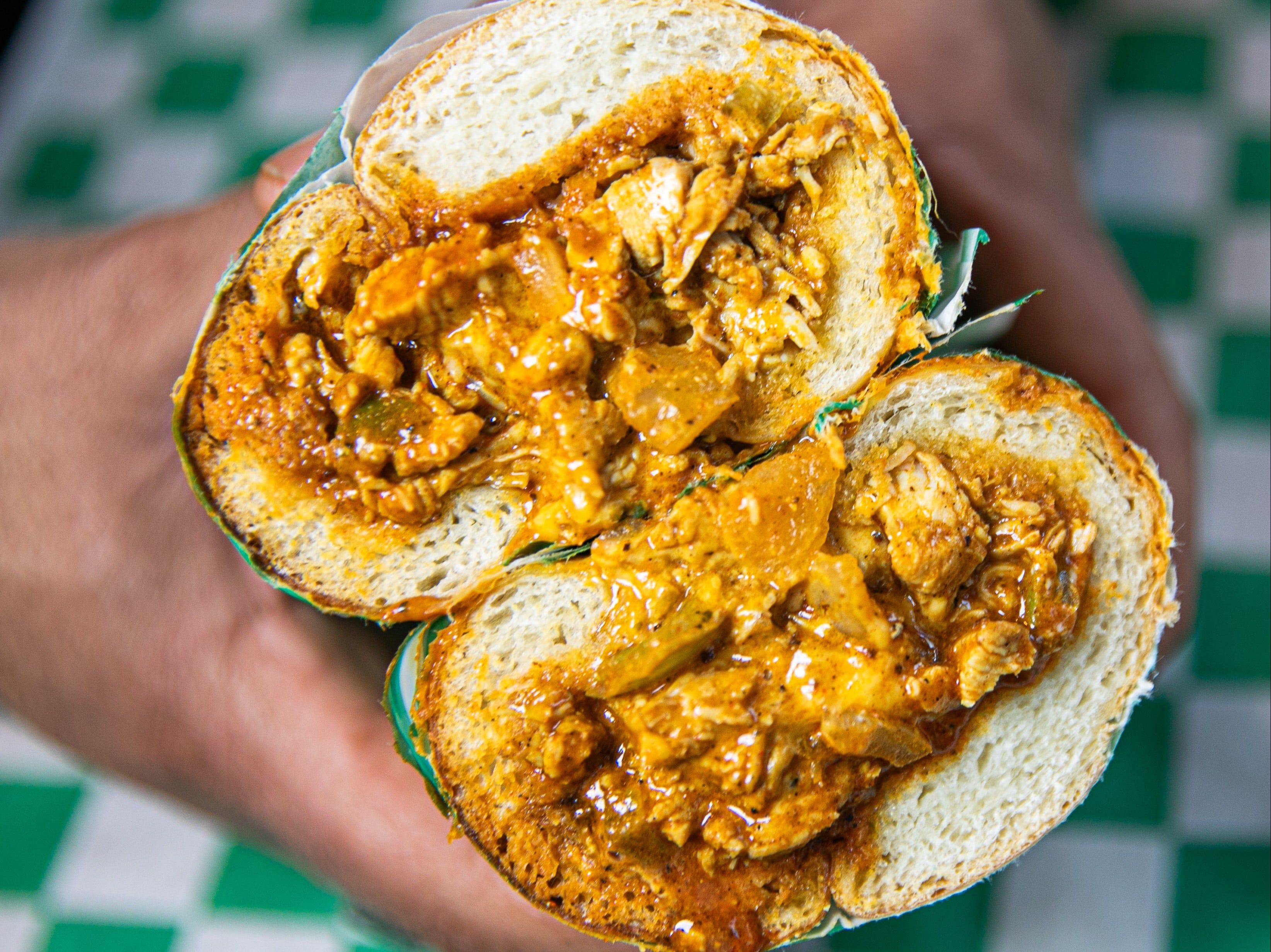 Buffalo Tandoori Chicken Sandwich.