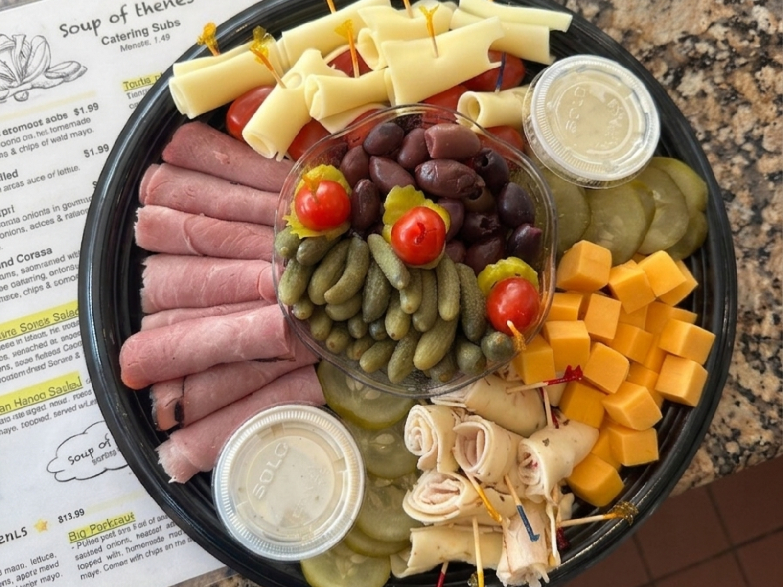 Cold Antipasto Sampler Platter.