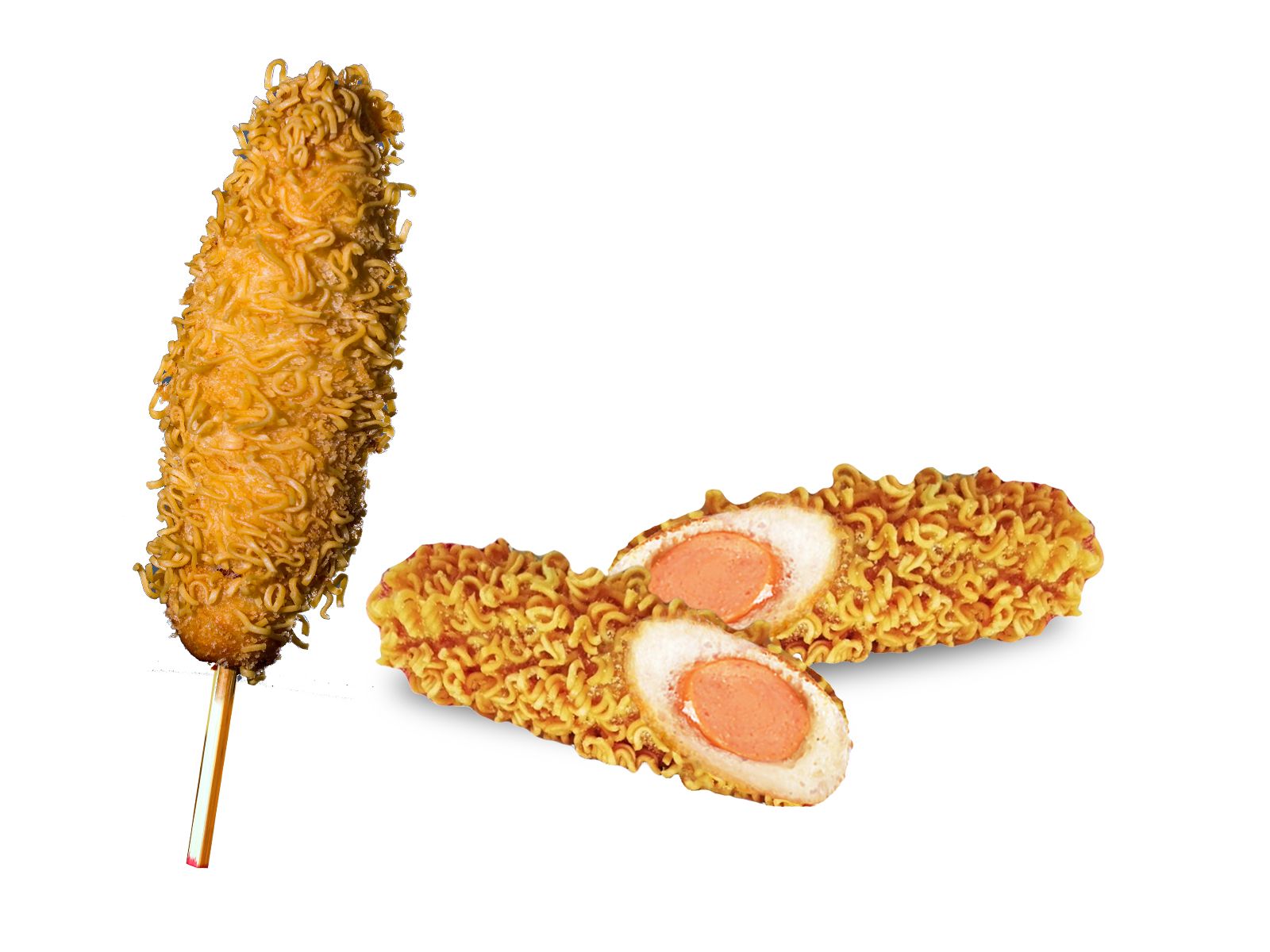 K10. CRISPY RAMEN CORN DOG.