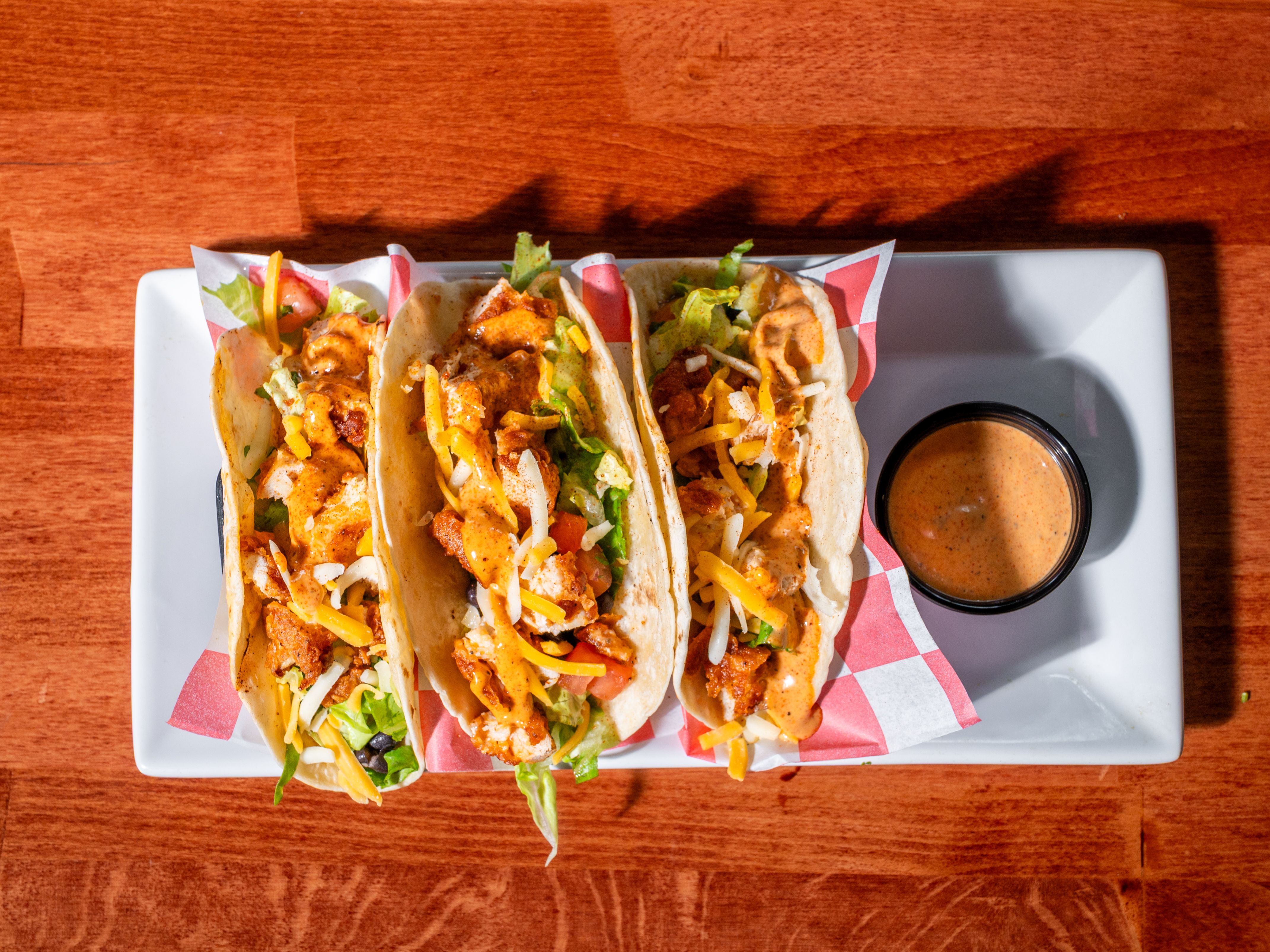 Southwest Hot Chicken Tacos.