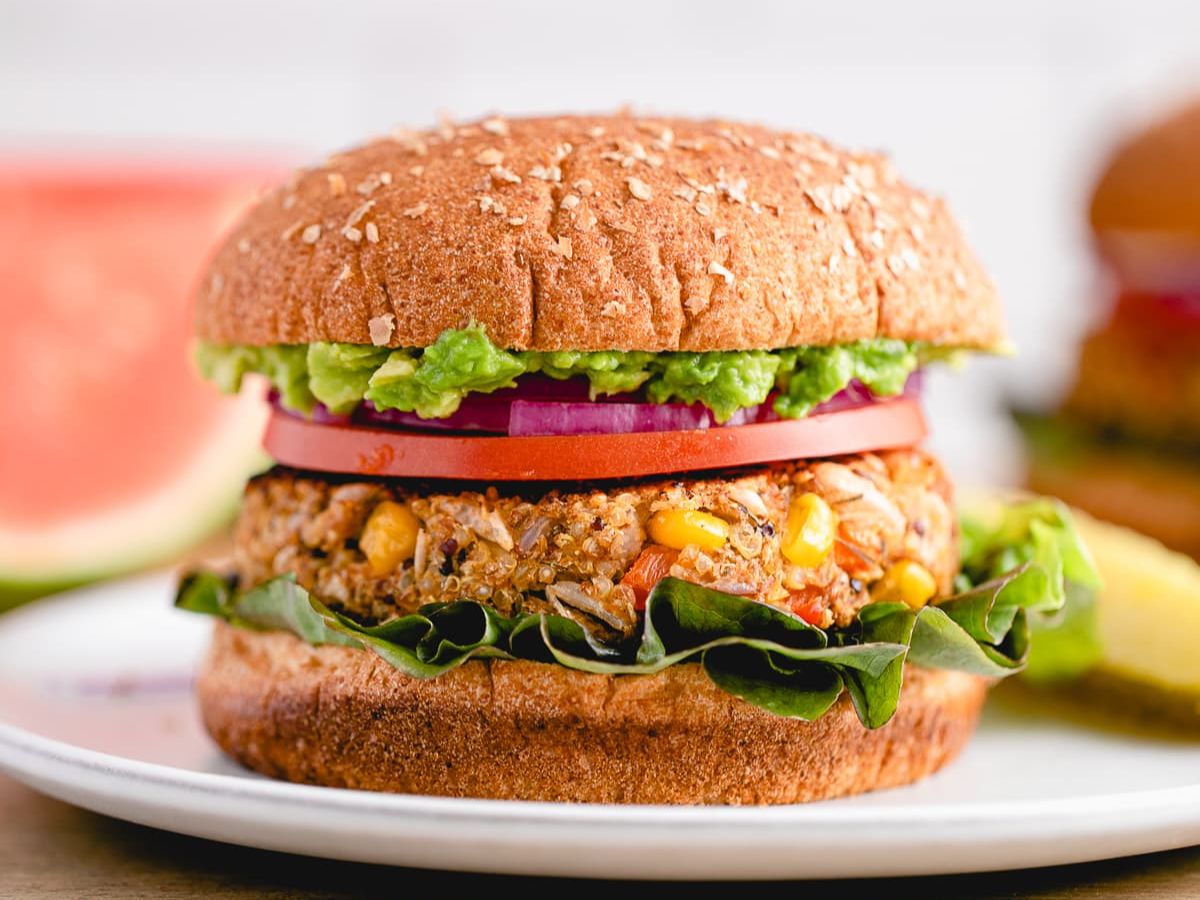 Sweet Potato Veggie Burger.