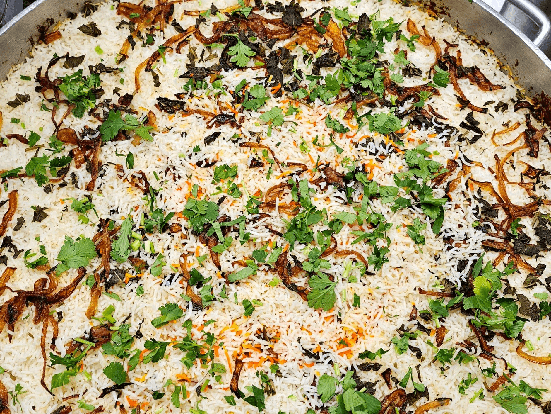 Hyderabadi Chicken Dum Biryani.