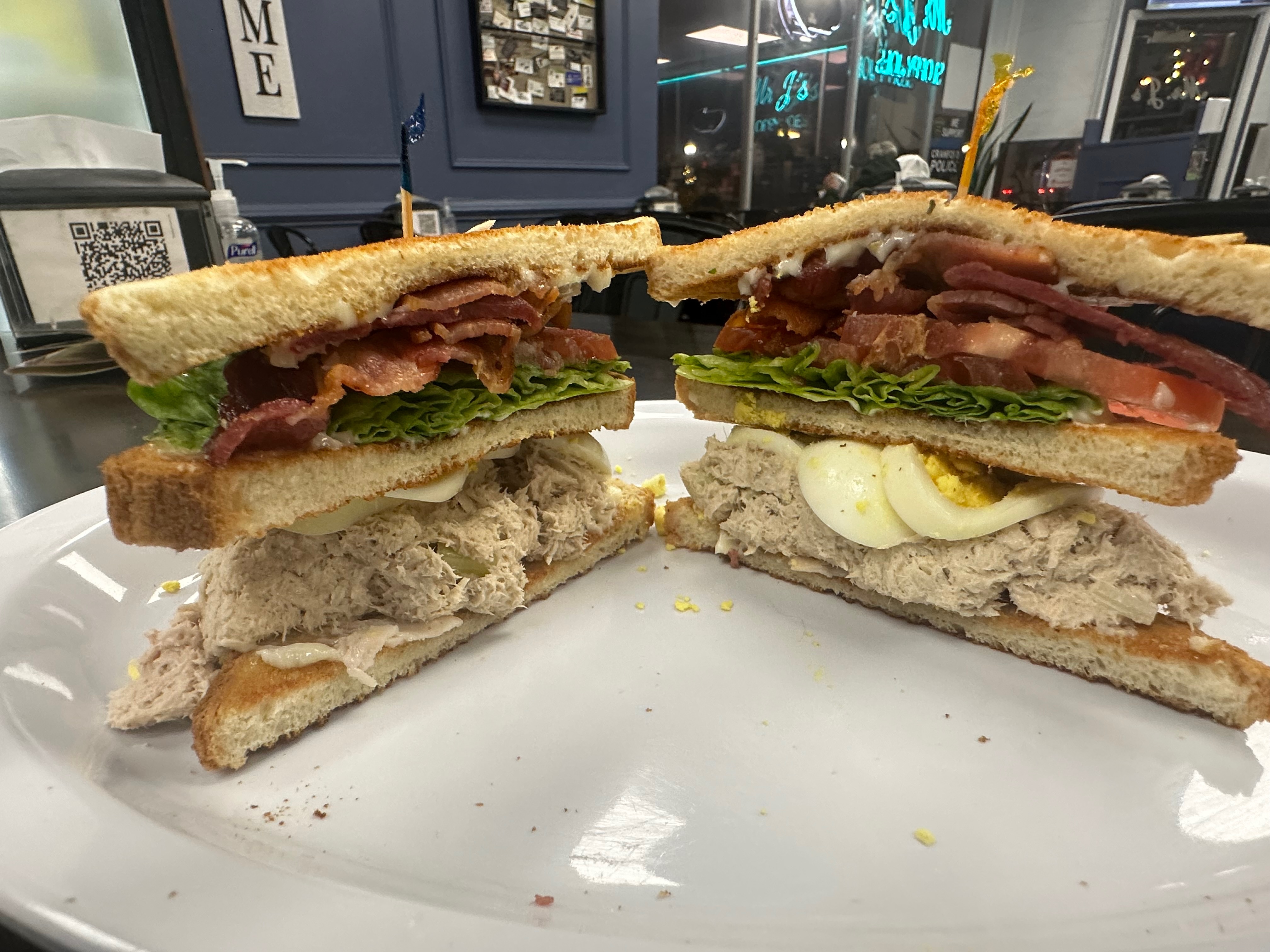 Tuna & Sliced Egg Club.