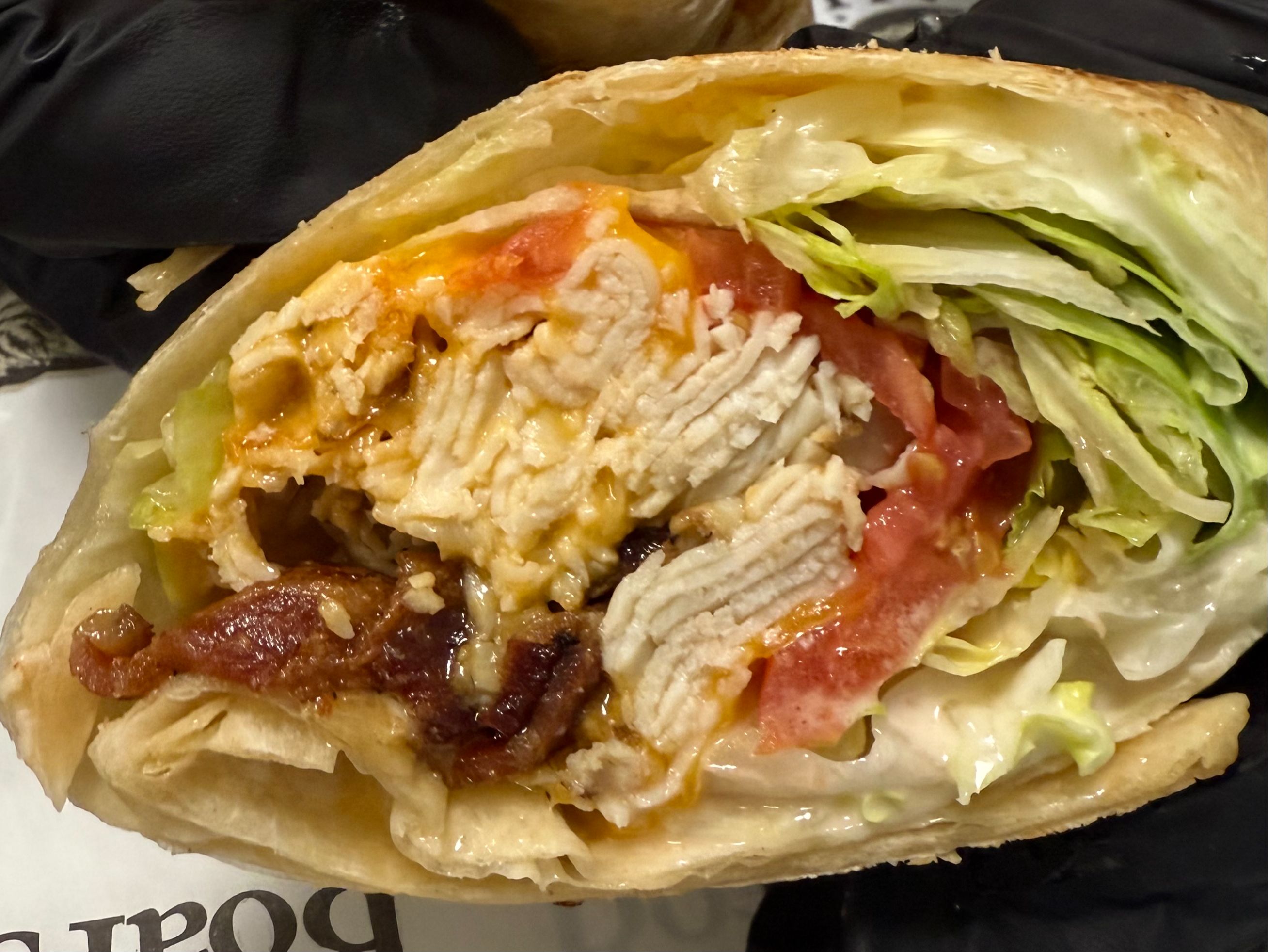Chicken bacon ranch Wrap.