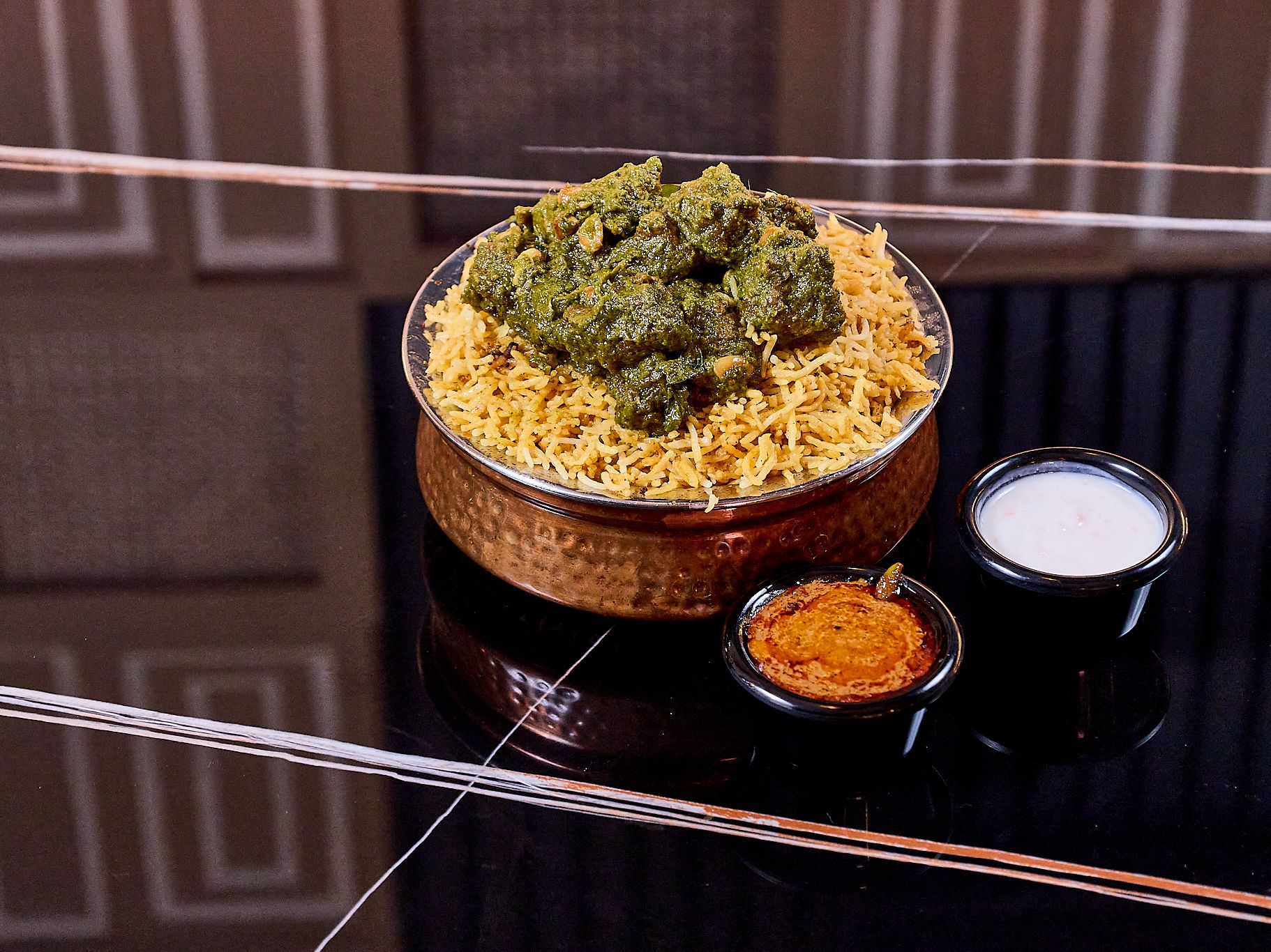 Pachimirchi Chicken Biryani.