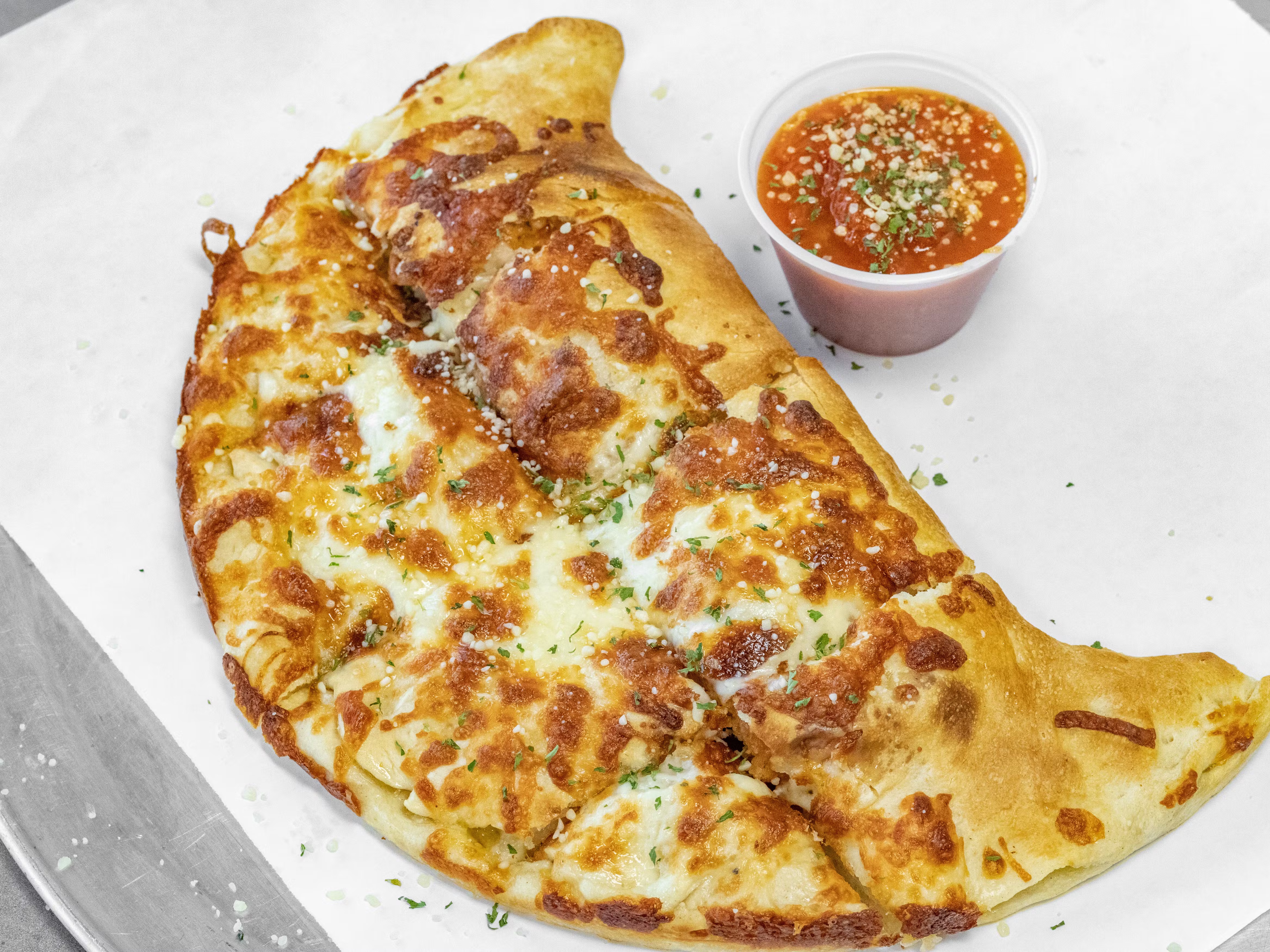 BBQ Grilled Chicken Calzone.