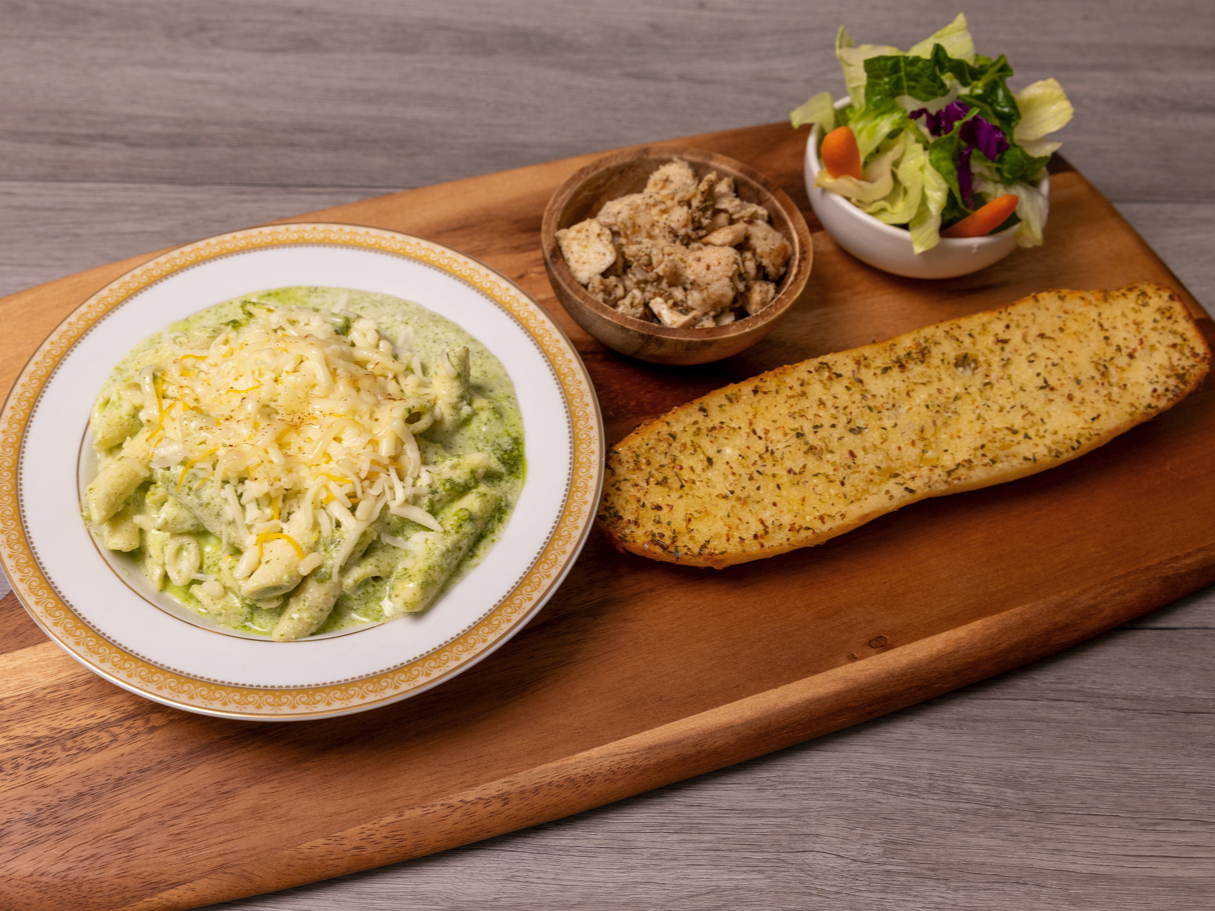 Penne Chicken Pesto.