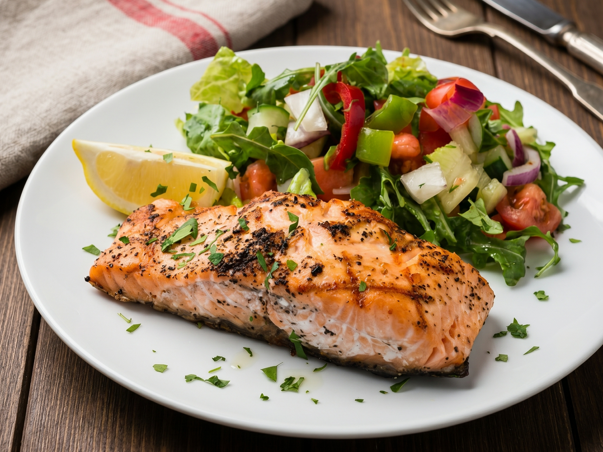 Grilled Salmon.