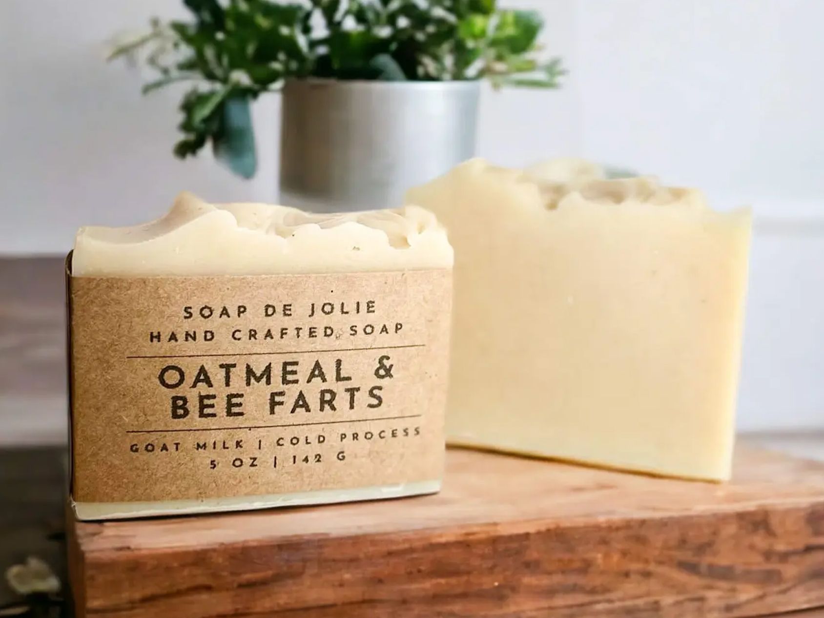 Oatmeal and Bee Farts Cold Process Soap.