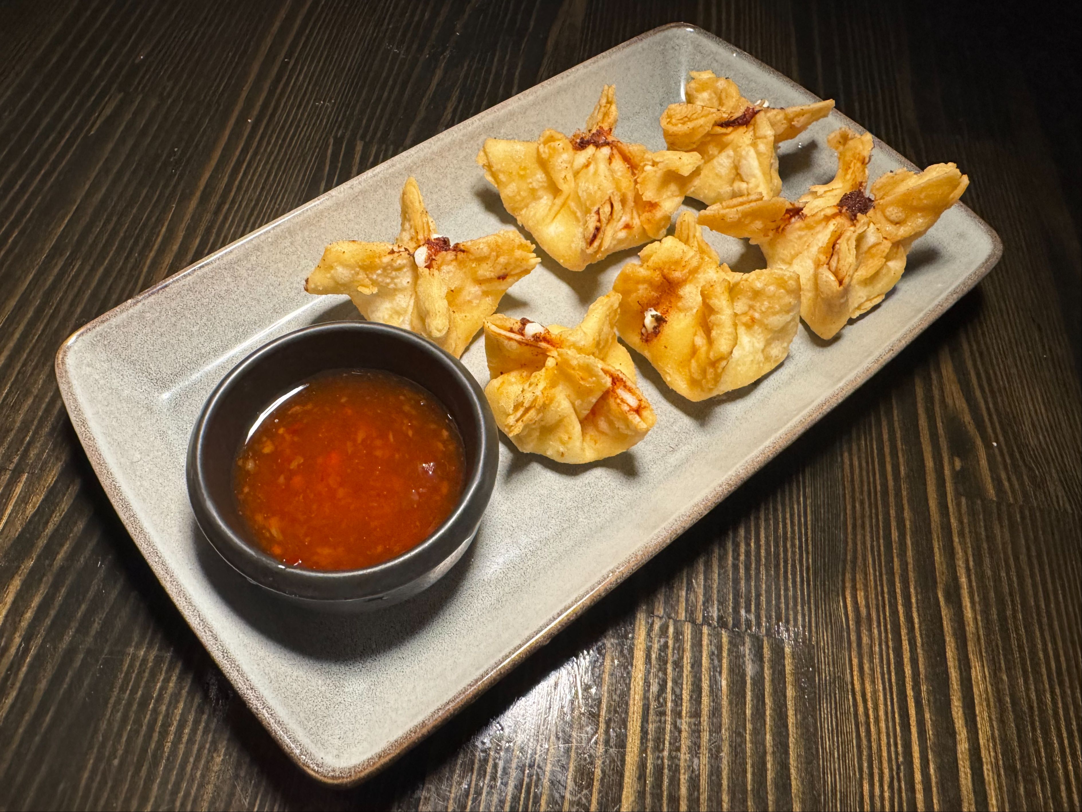 WILD CRAB AND SHRIMP RANGOON.
