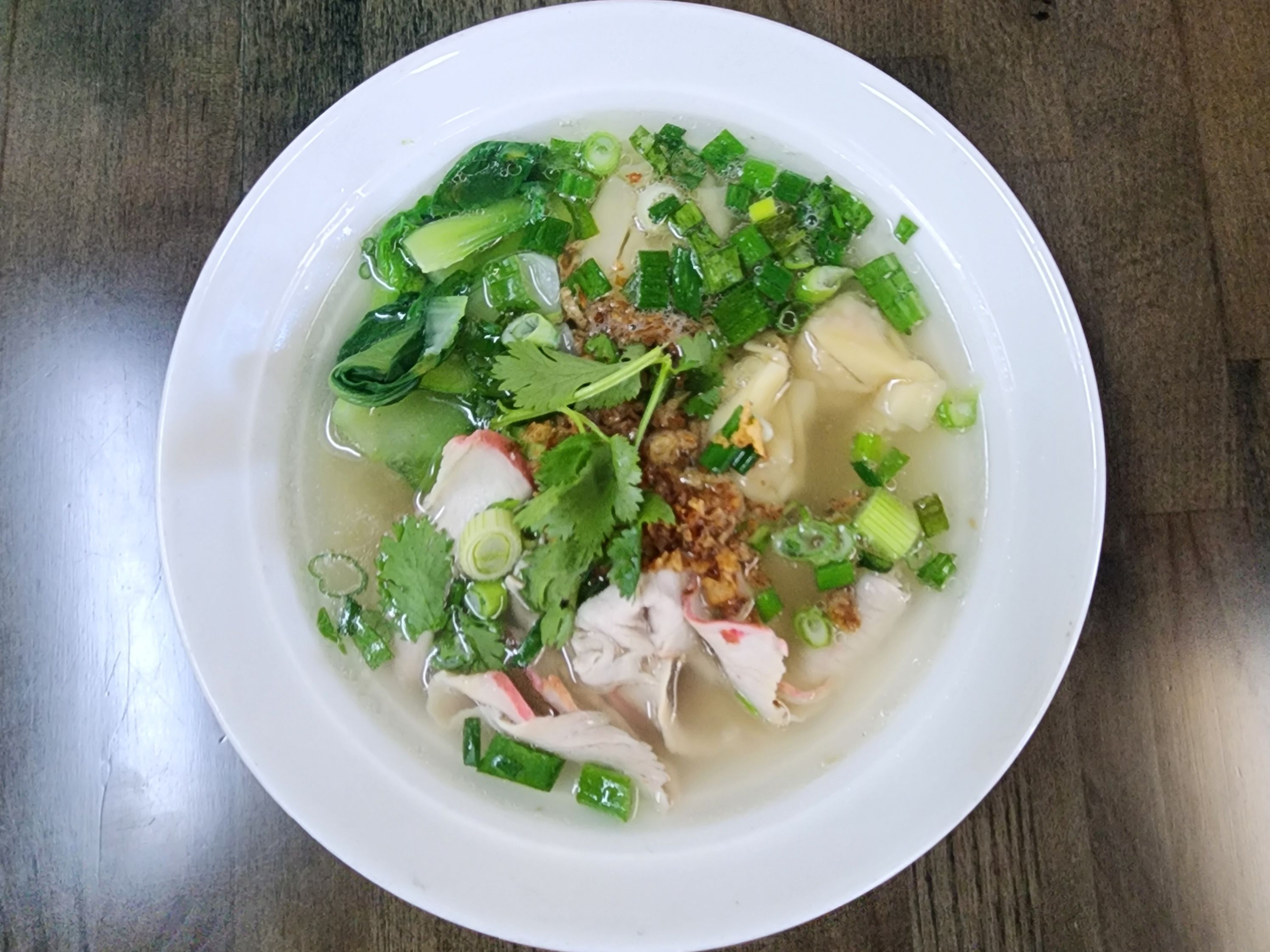 PN4. THAI Style Egg Noodle combo Red BBQ Pork W/ Wonton