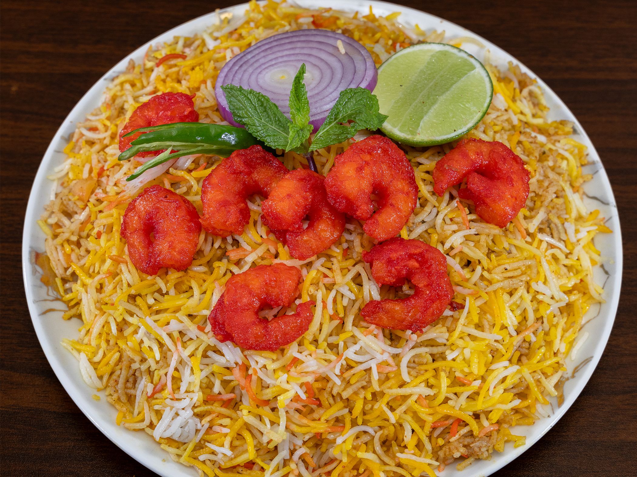 Shrimp Biryani.