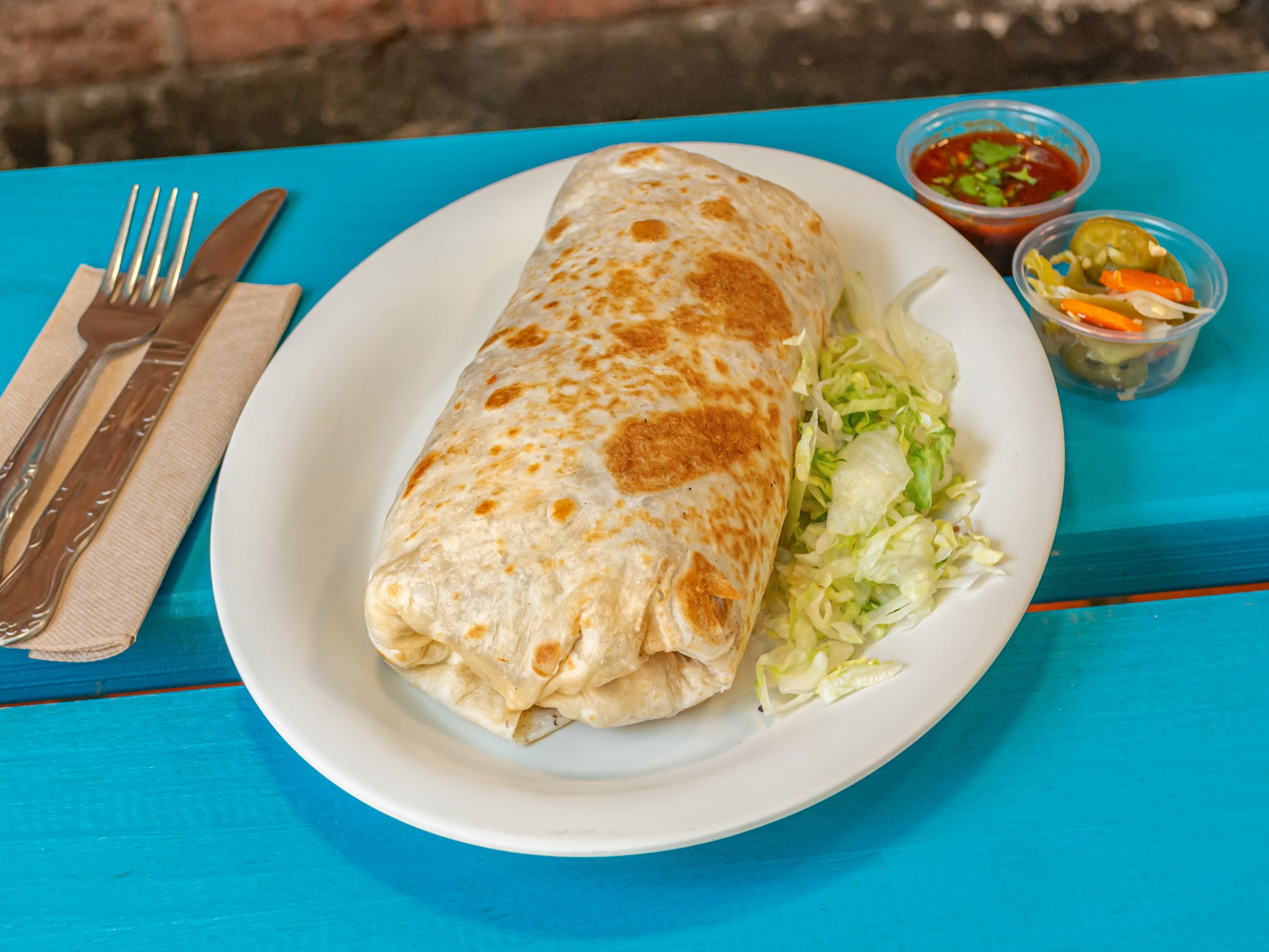 Fajita Style Prawn Burrito