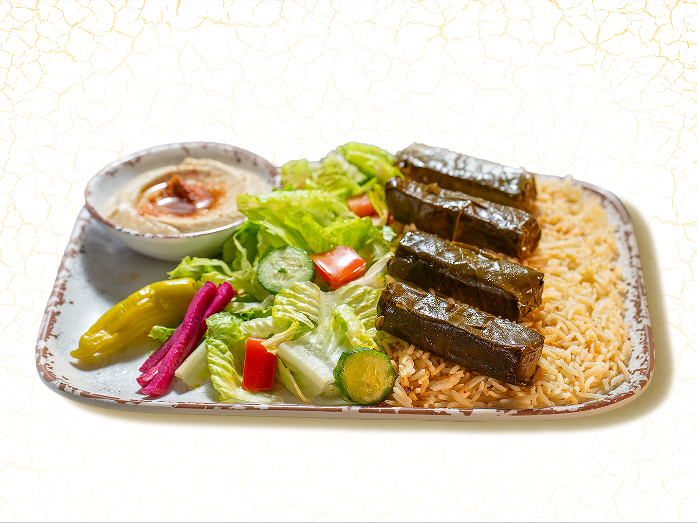 Grape Leaves Plate.