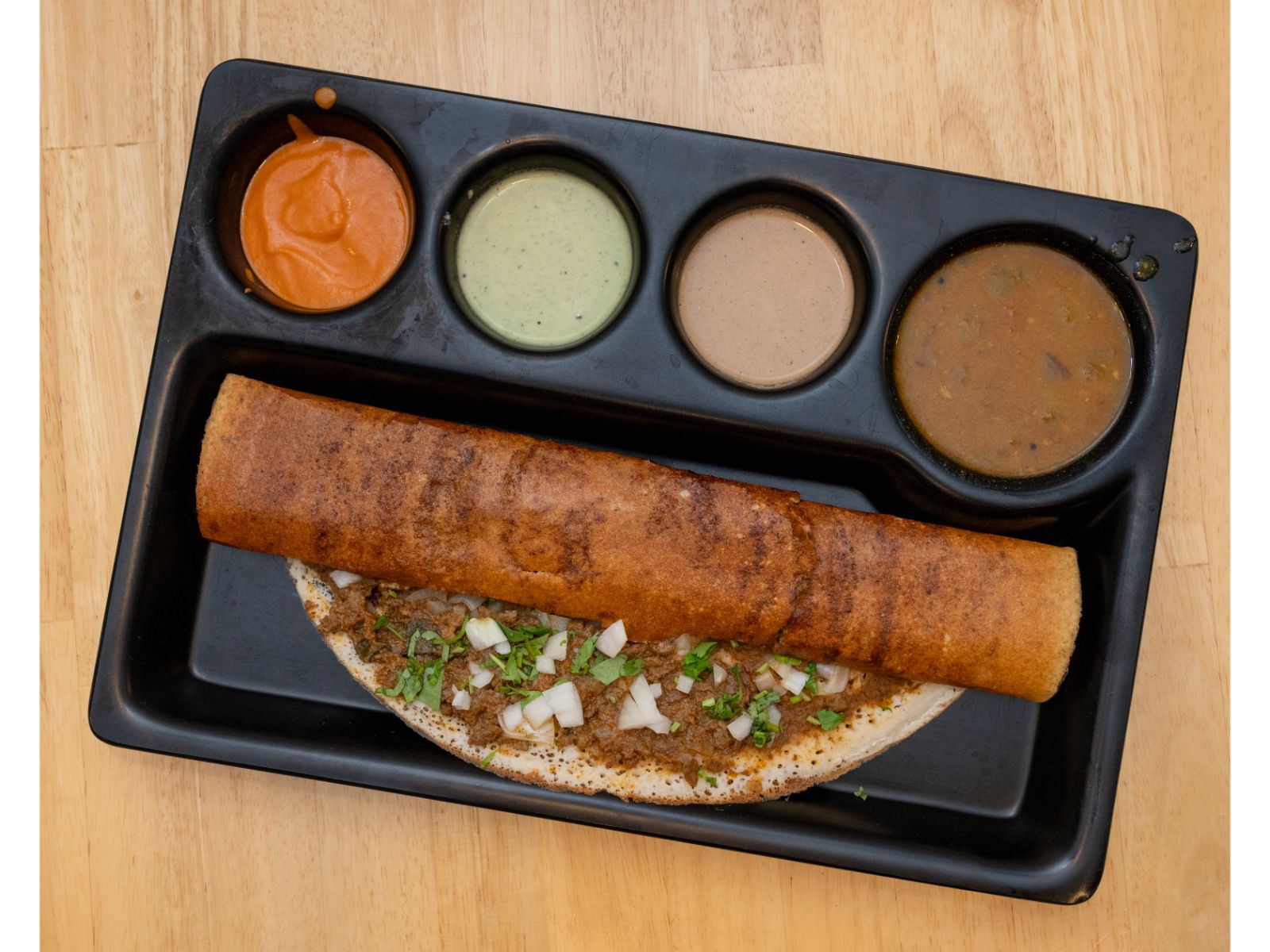 Karaikudi Goat Keema Dosa (Halal)