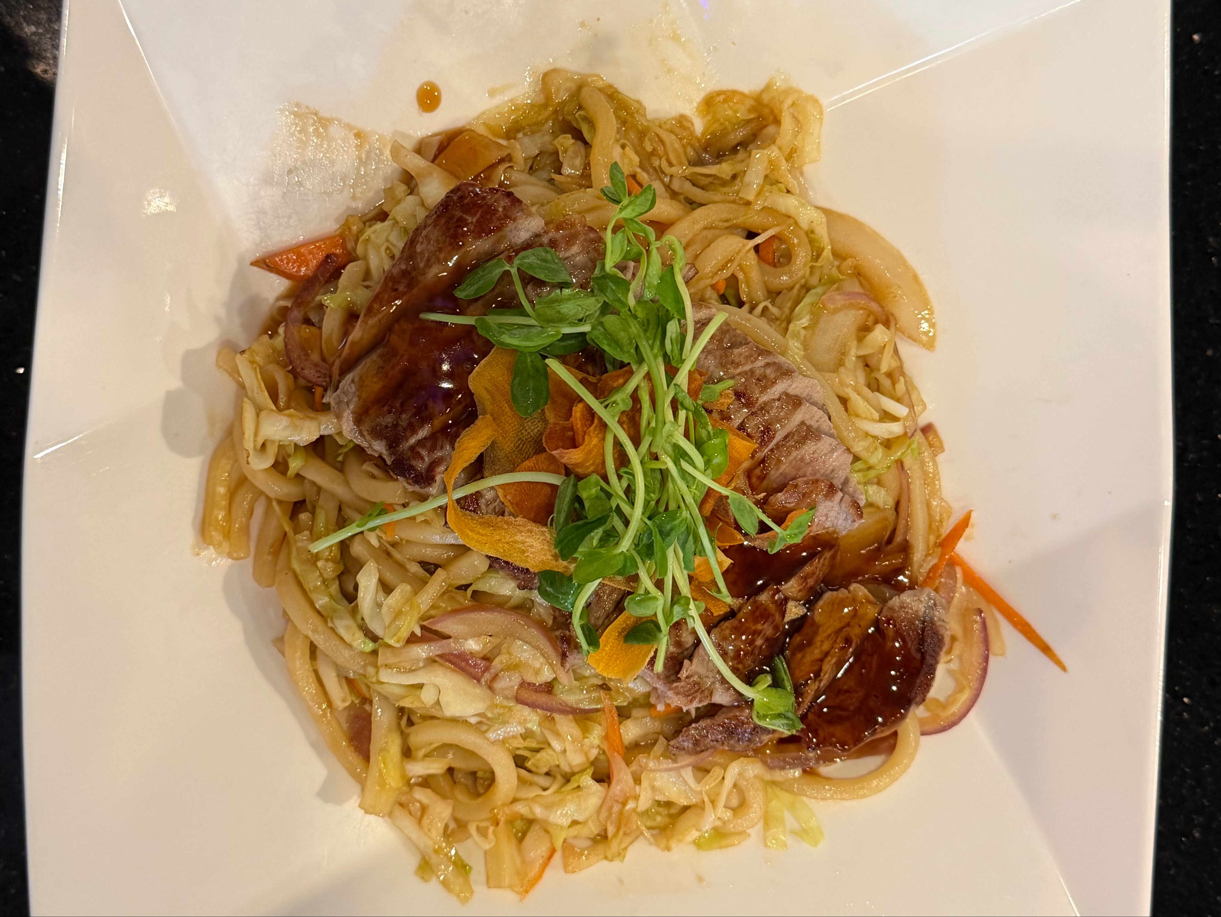 Beef Udon Noodles.