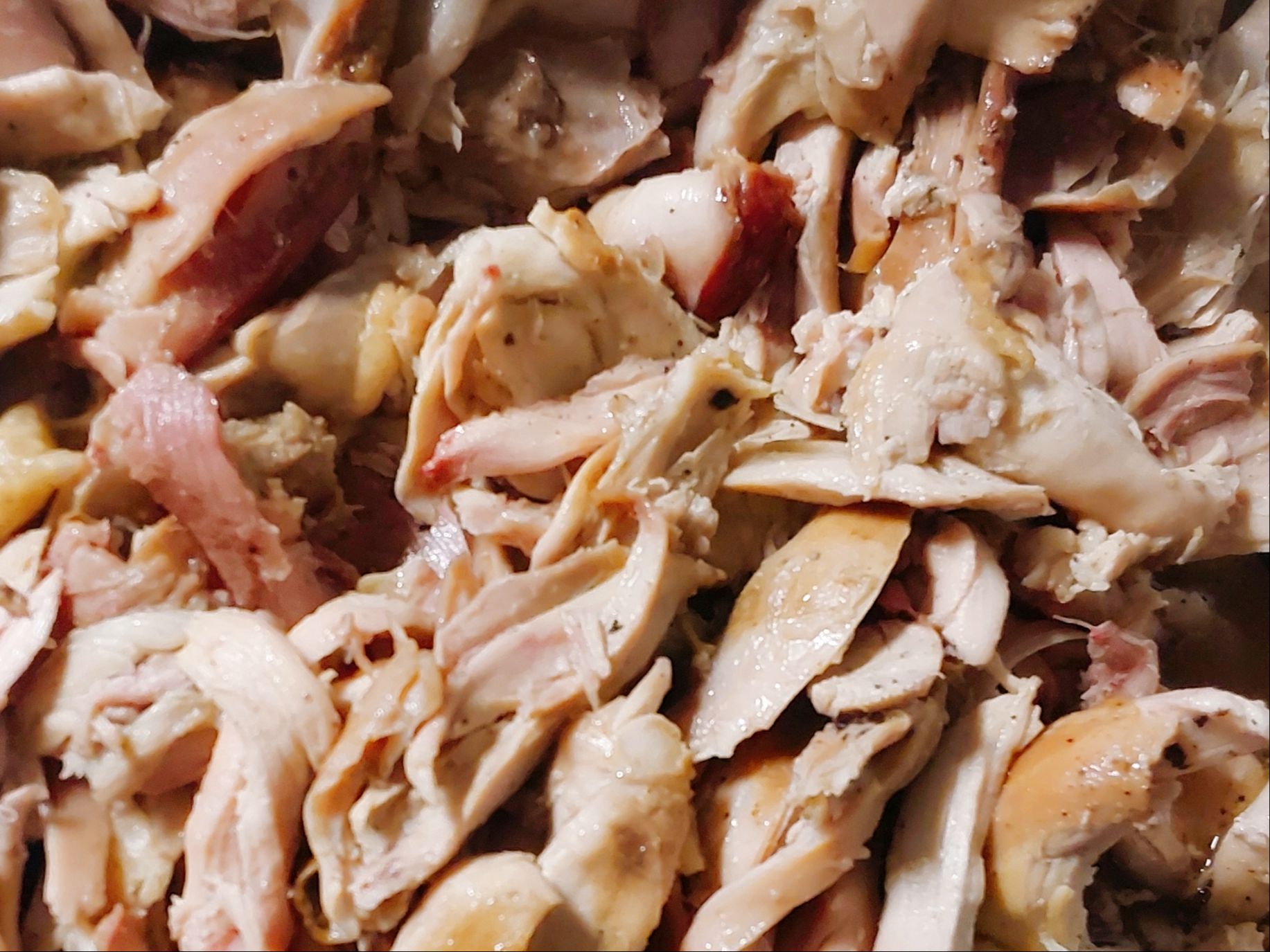 1 LB PULLED CHICKEN.