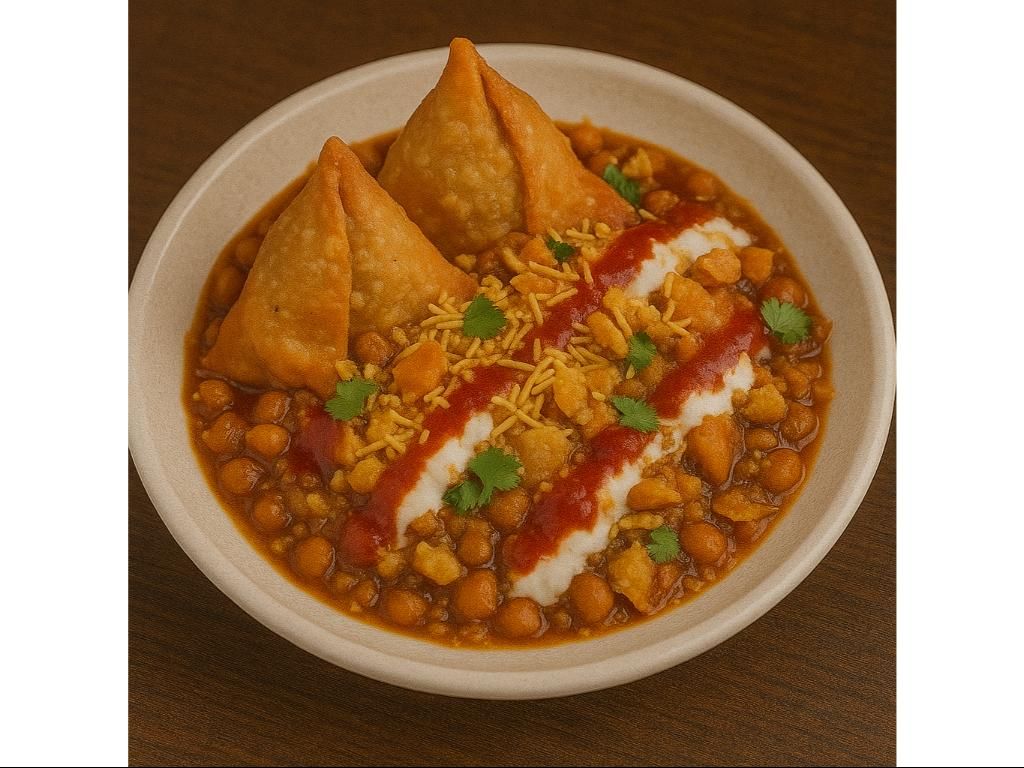 SAMOSA CHAAT.