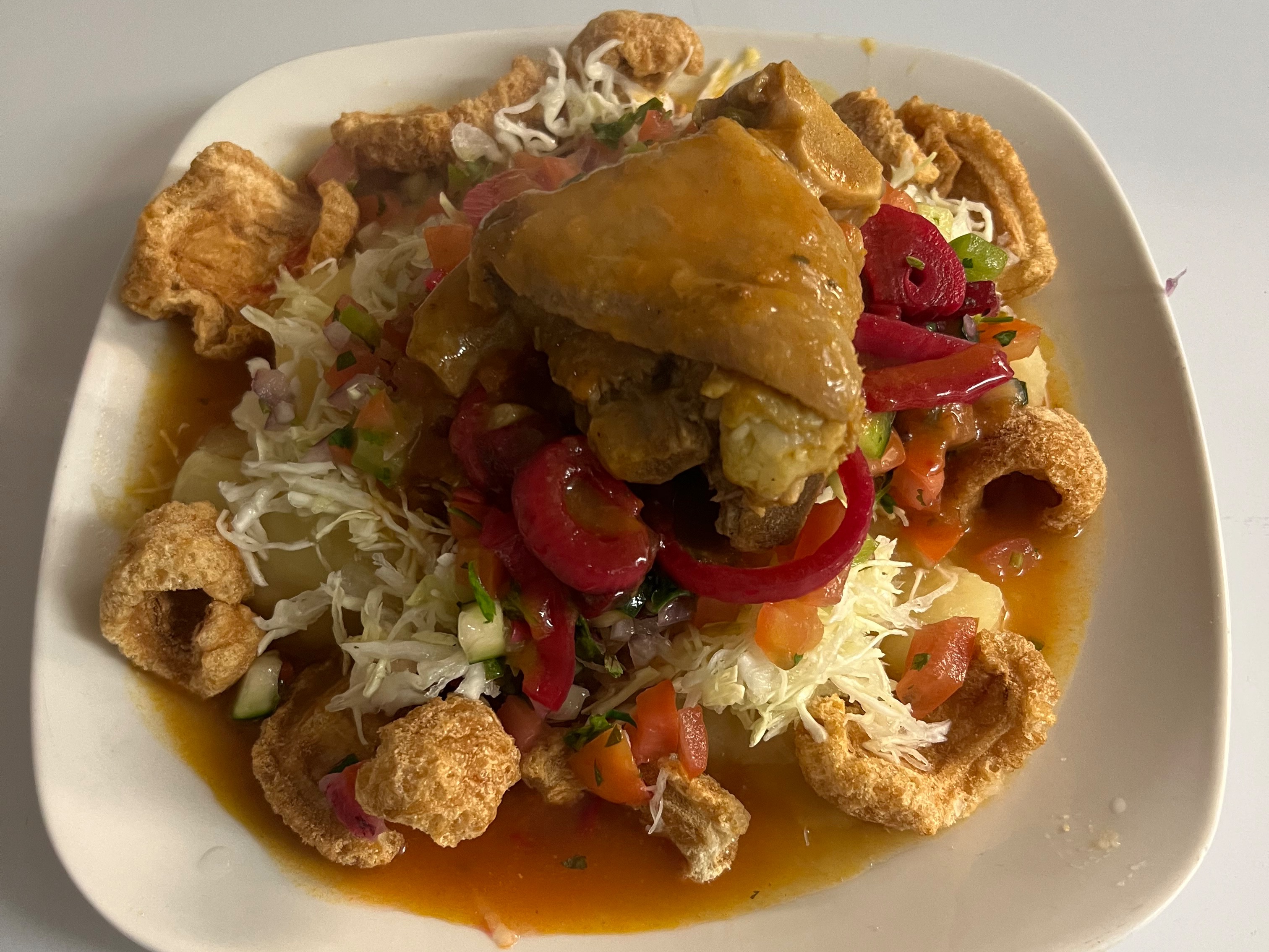 Yuca Con Chicharron.