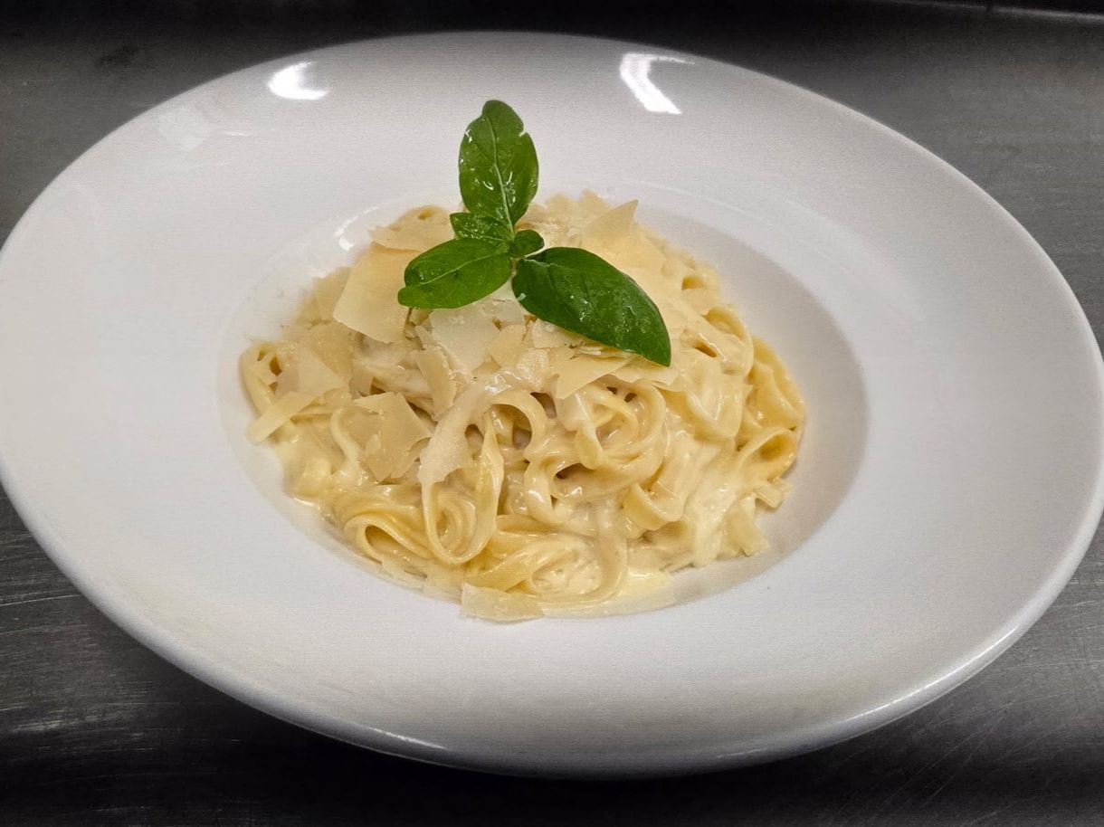 Fettuccini Alfredo With Chicken.