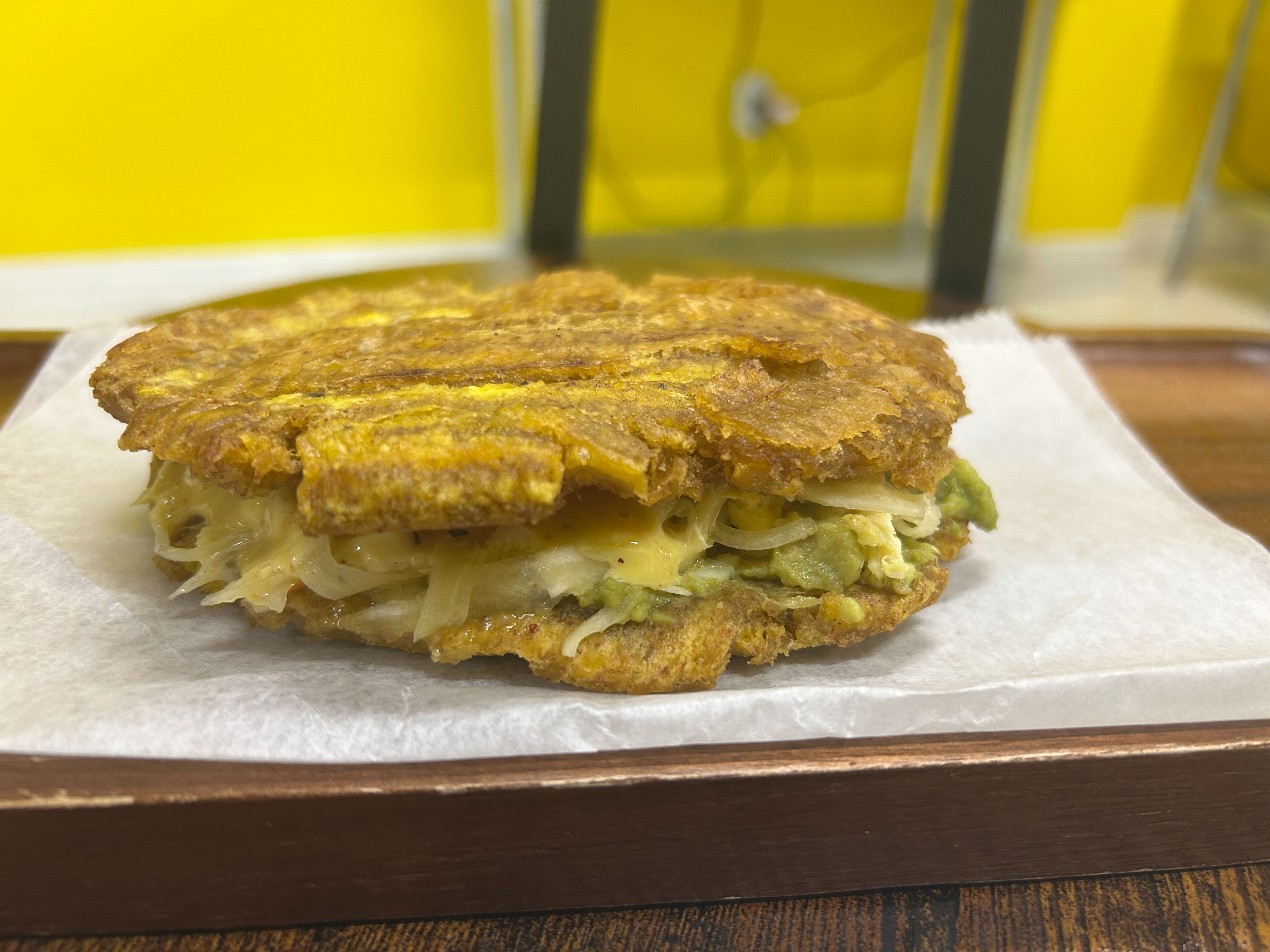 Shrimp Plantain Sandwich.