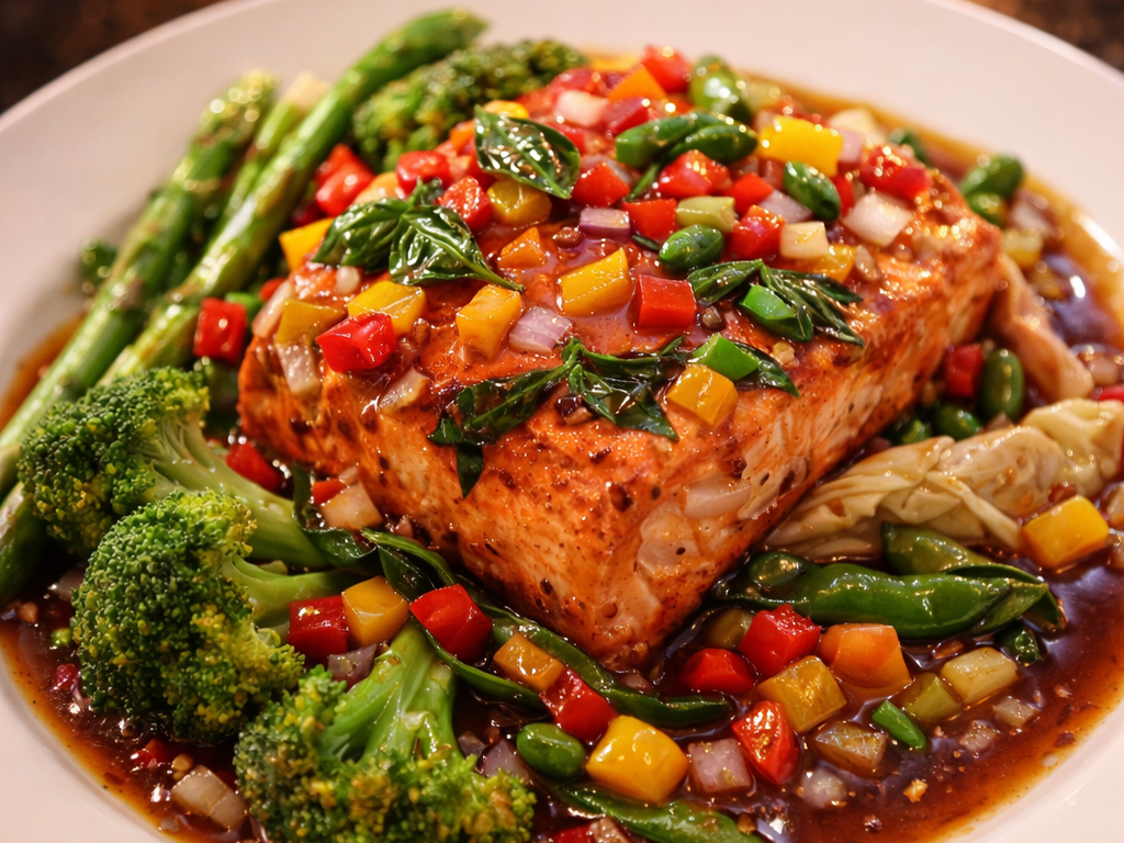 Basil Grilled Salmon.