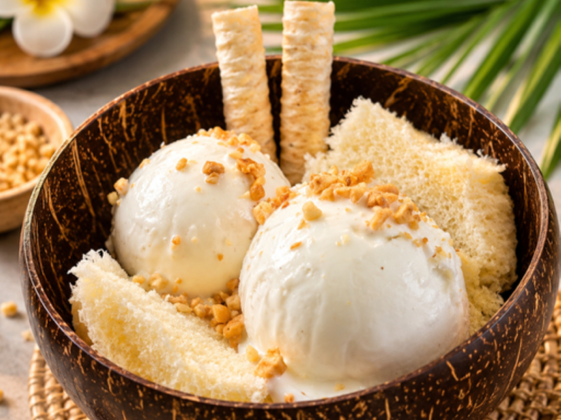 Coconut Ice Cream.