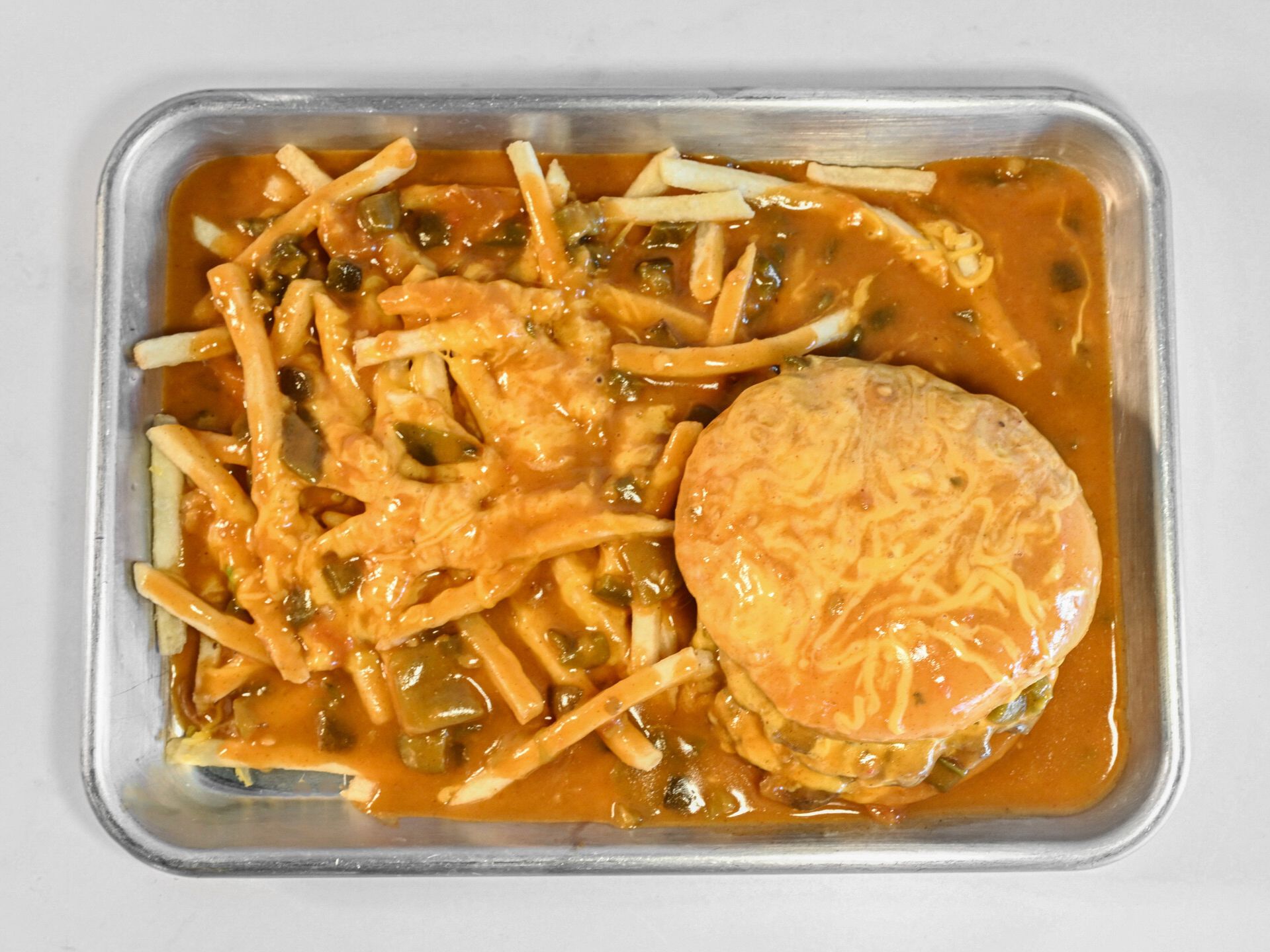 Double Chili Cheeseburger Plate - O