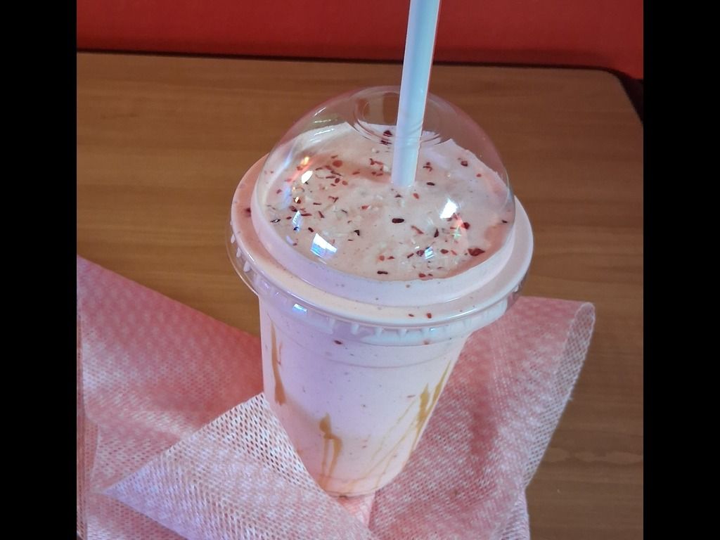 Strawberry Peppermint Milkshake.