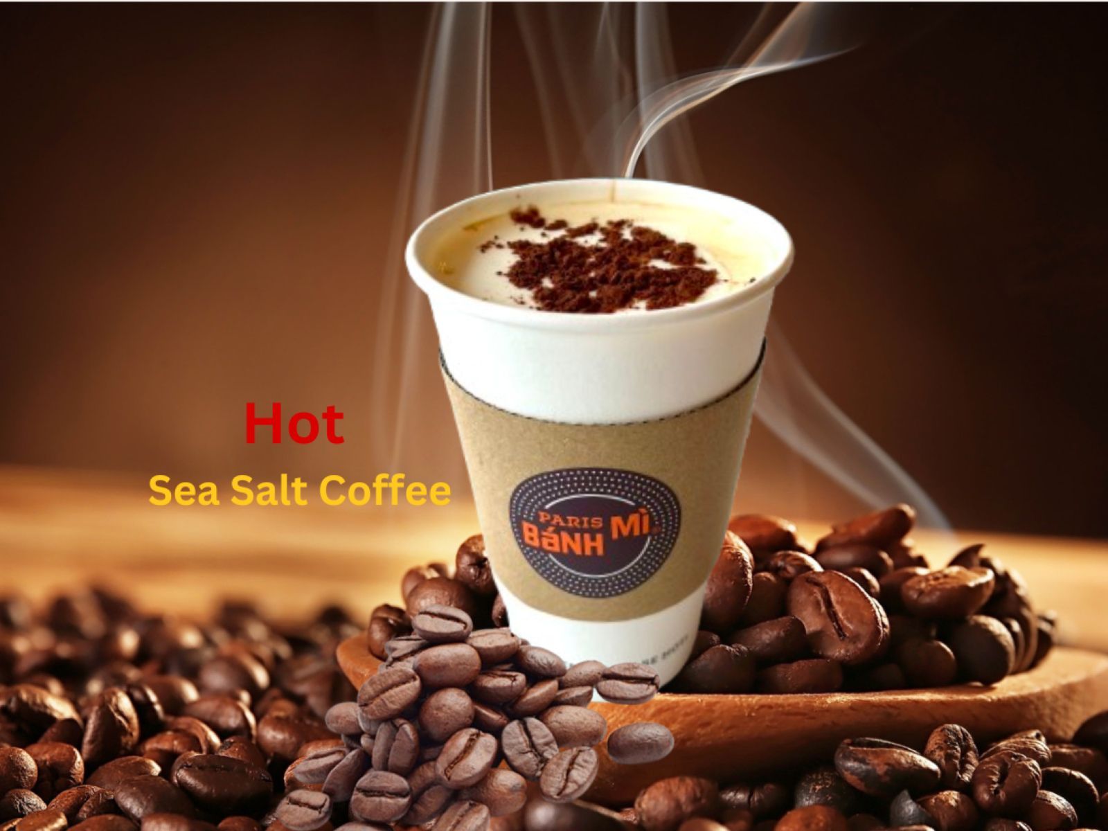 Hot Sea Salt Coffee 16oz - Cà Phê Muối Nóng *Contains Caffeine*.