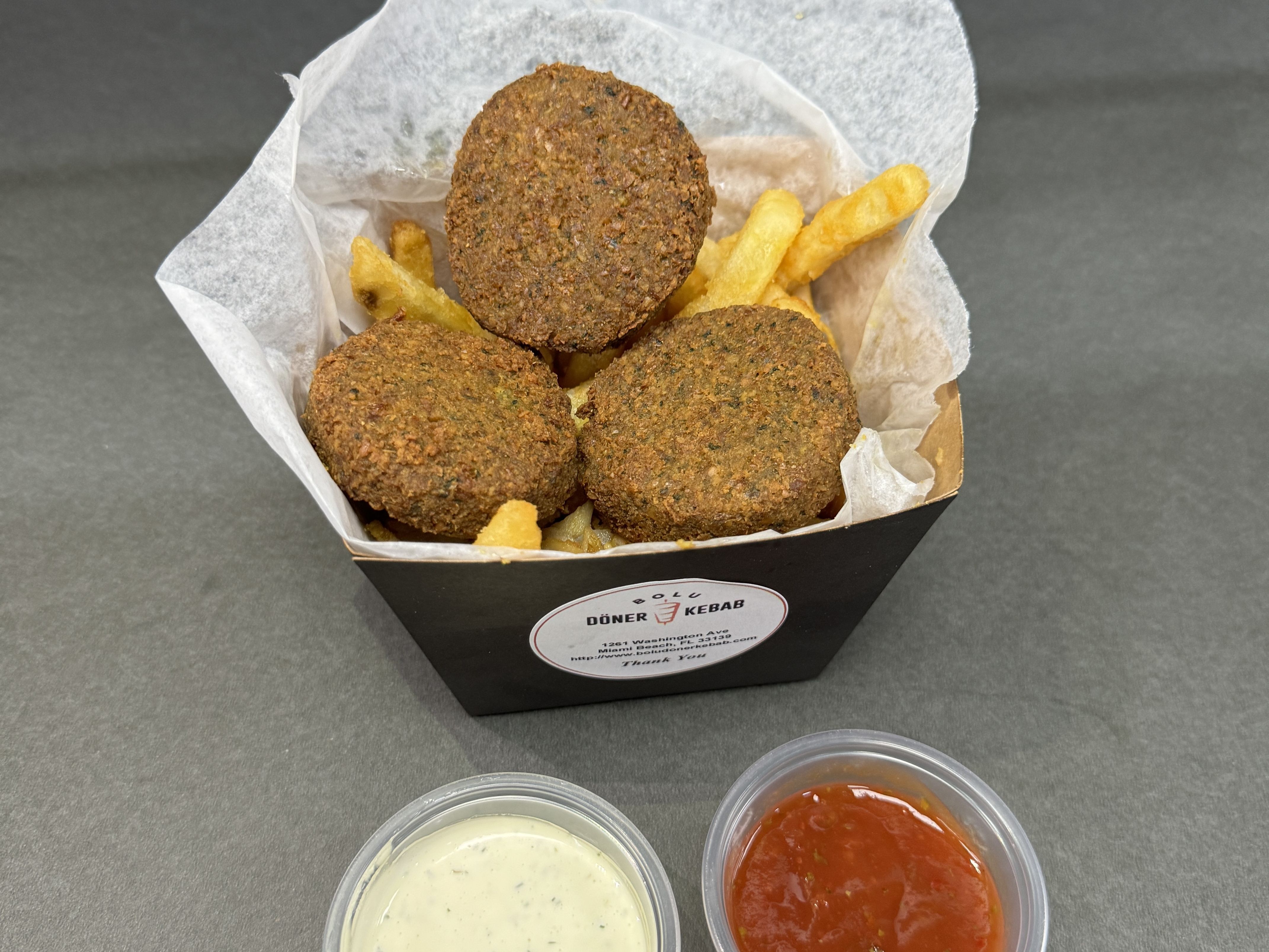 Box Doner Falafel & Fries.