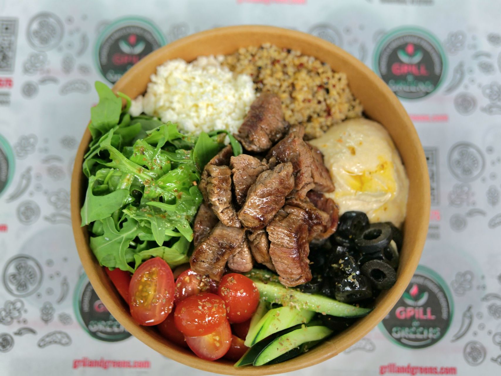 Mediterranean (Carb) Bowl - Catering(Serve 5-7).