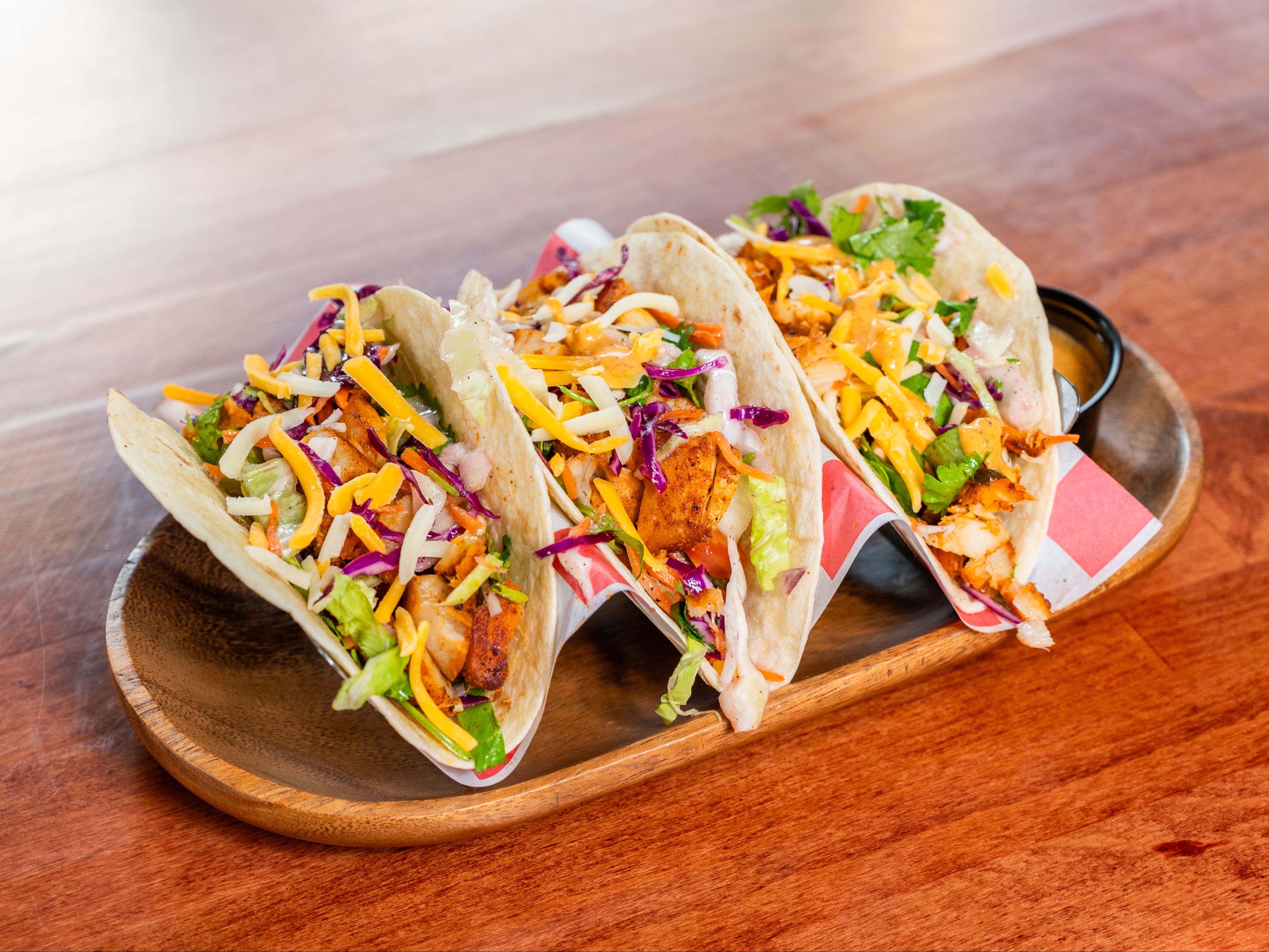 Cajun Fish Tacos.