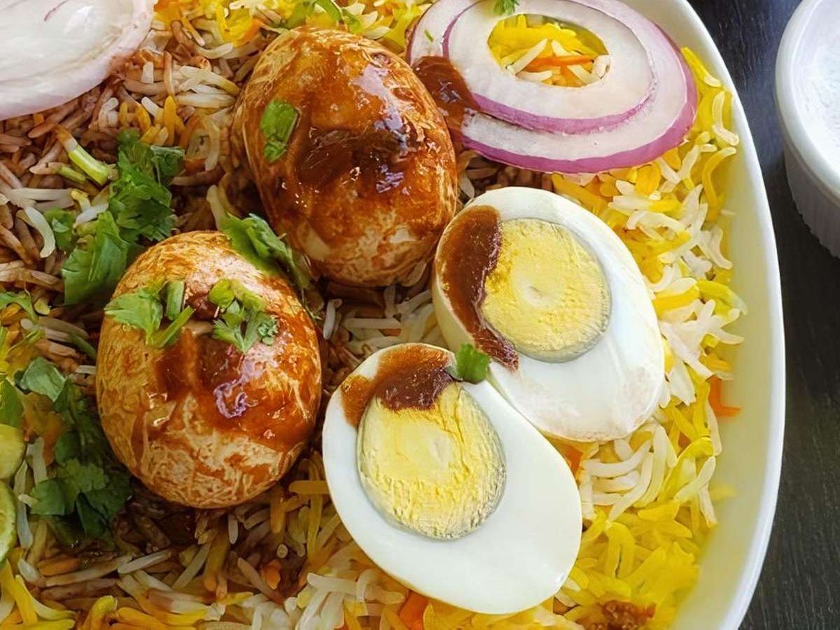Gongura Egg Biryani.