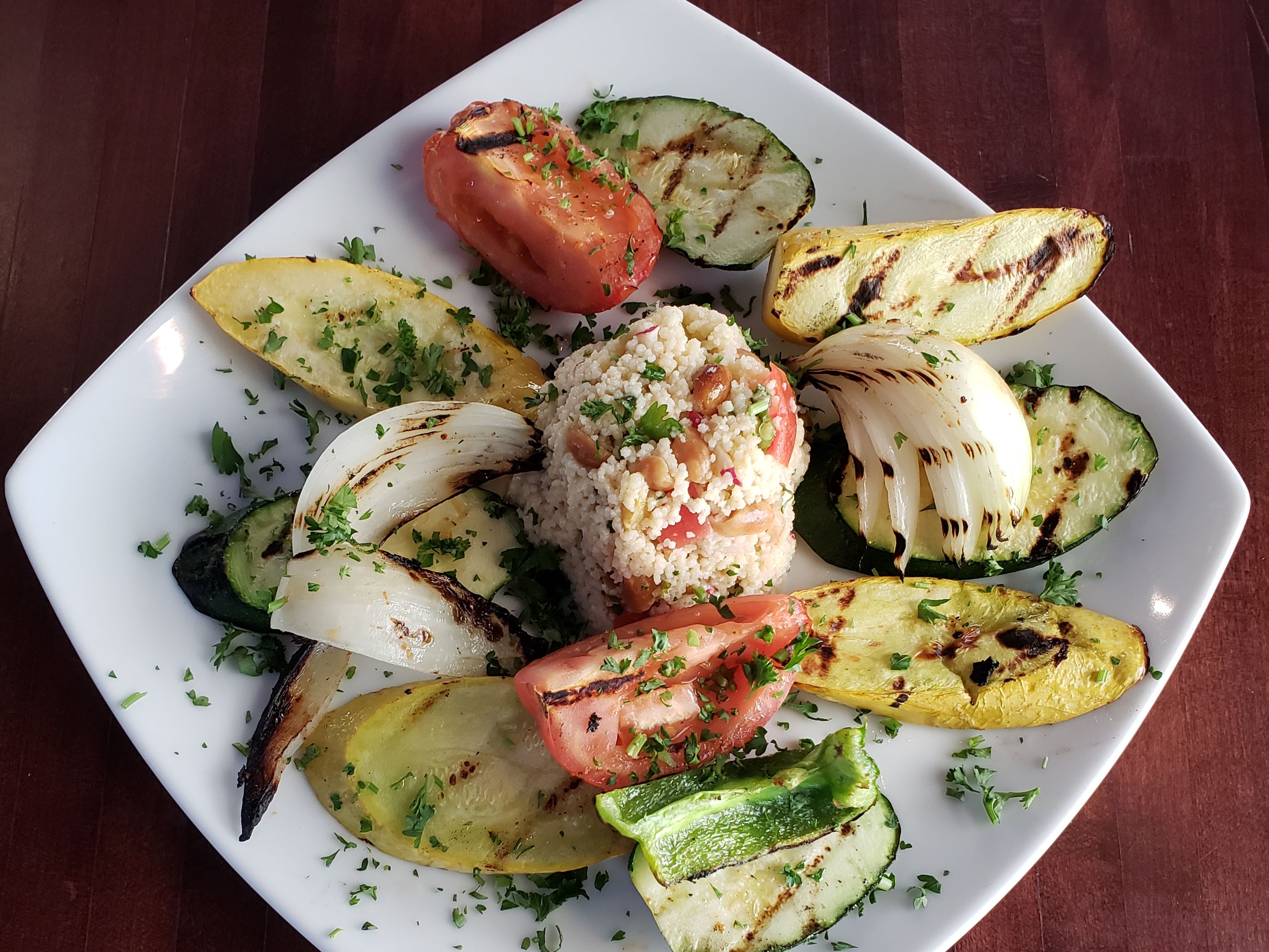 Grilled Vegetable Platter Lunch.