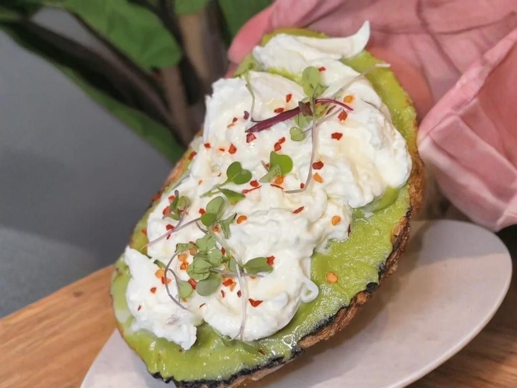 Avocado Burrata Toast.