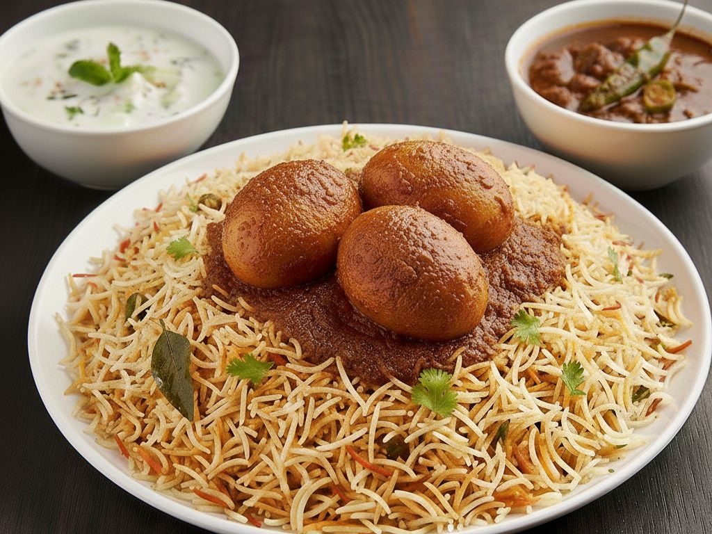 Hyderabadi Egg Biryani.