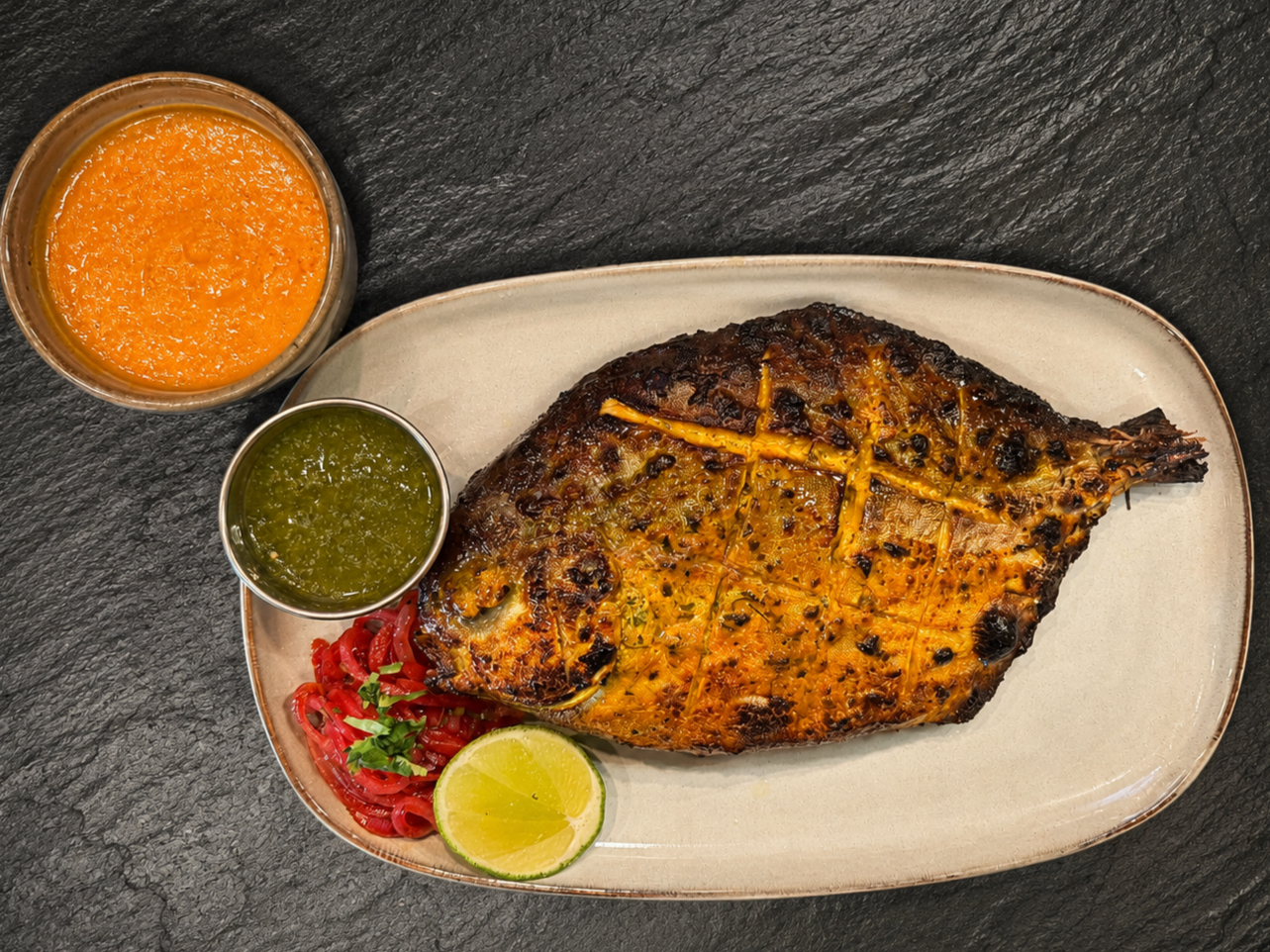 Tandoori Fish (Pomfret).