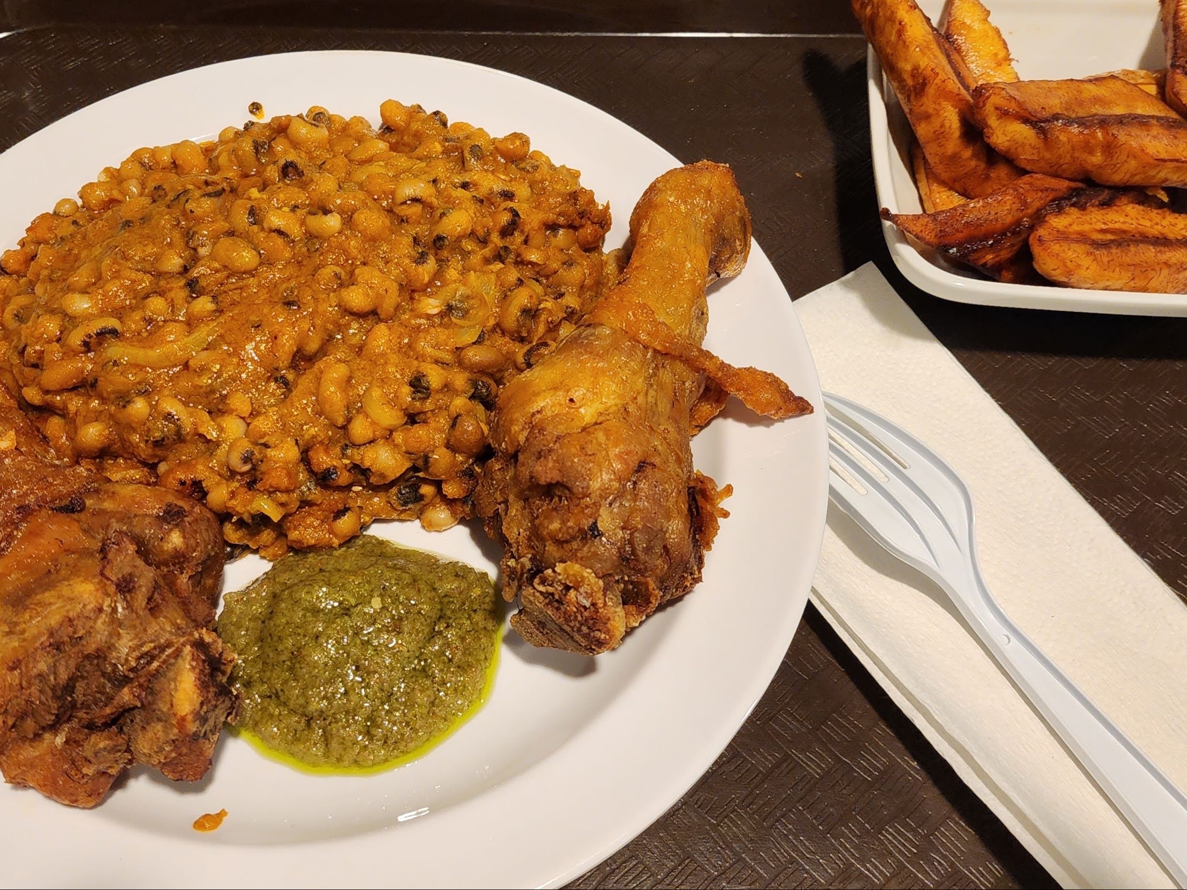 Beans & Plantain & Gari Alone.