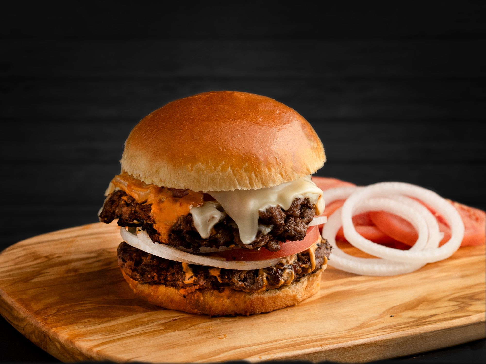 Mushroom Beef Burger Single.