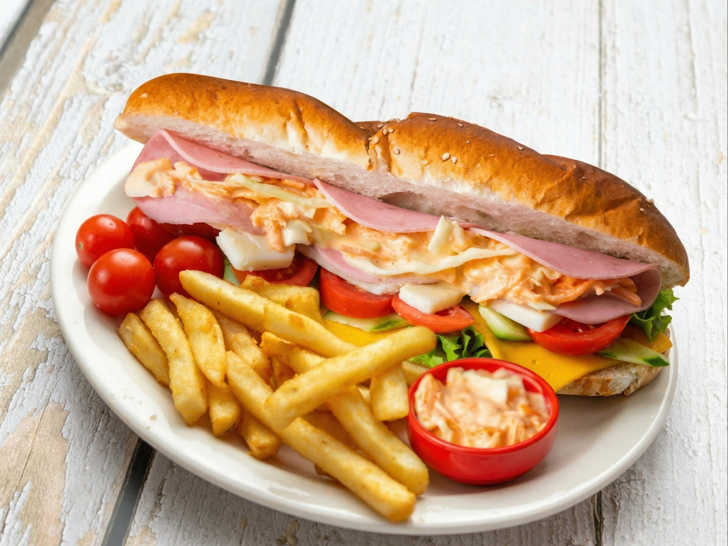 Ham, Salami & Cheese Sub.