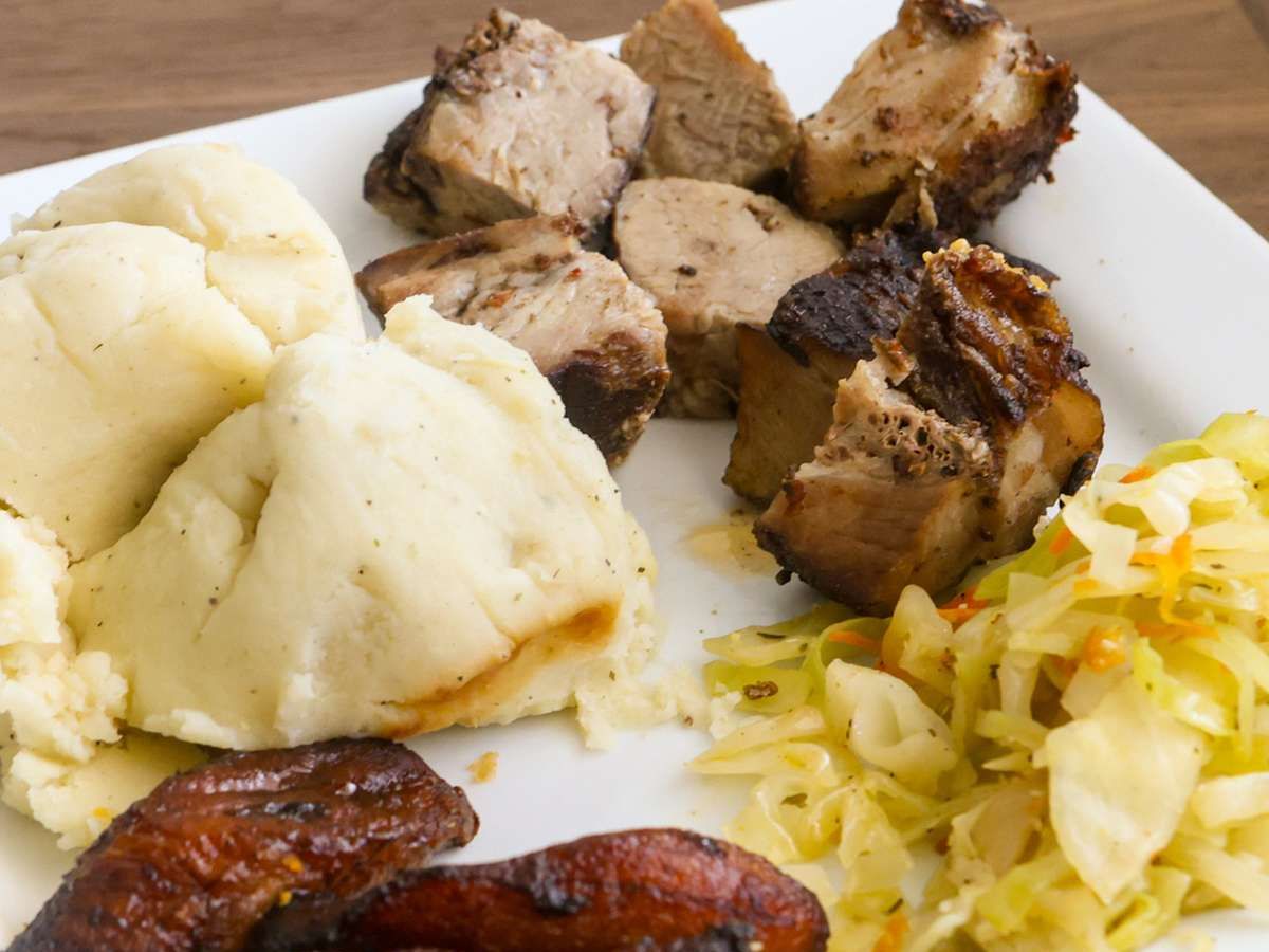 Small Jerk pork Meal.
