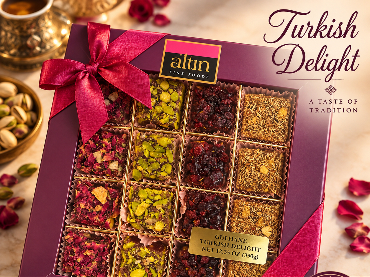 Gulhane Assorted Turkish Delight Gift Box – 12.35 oz.